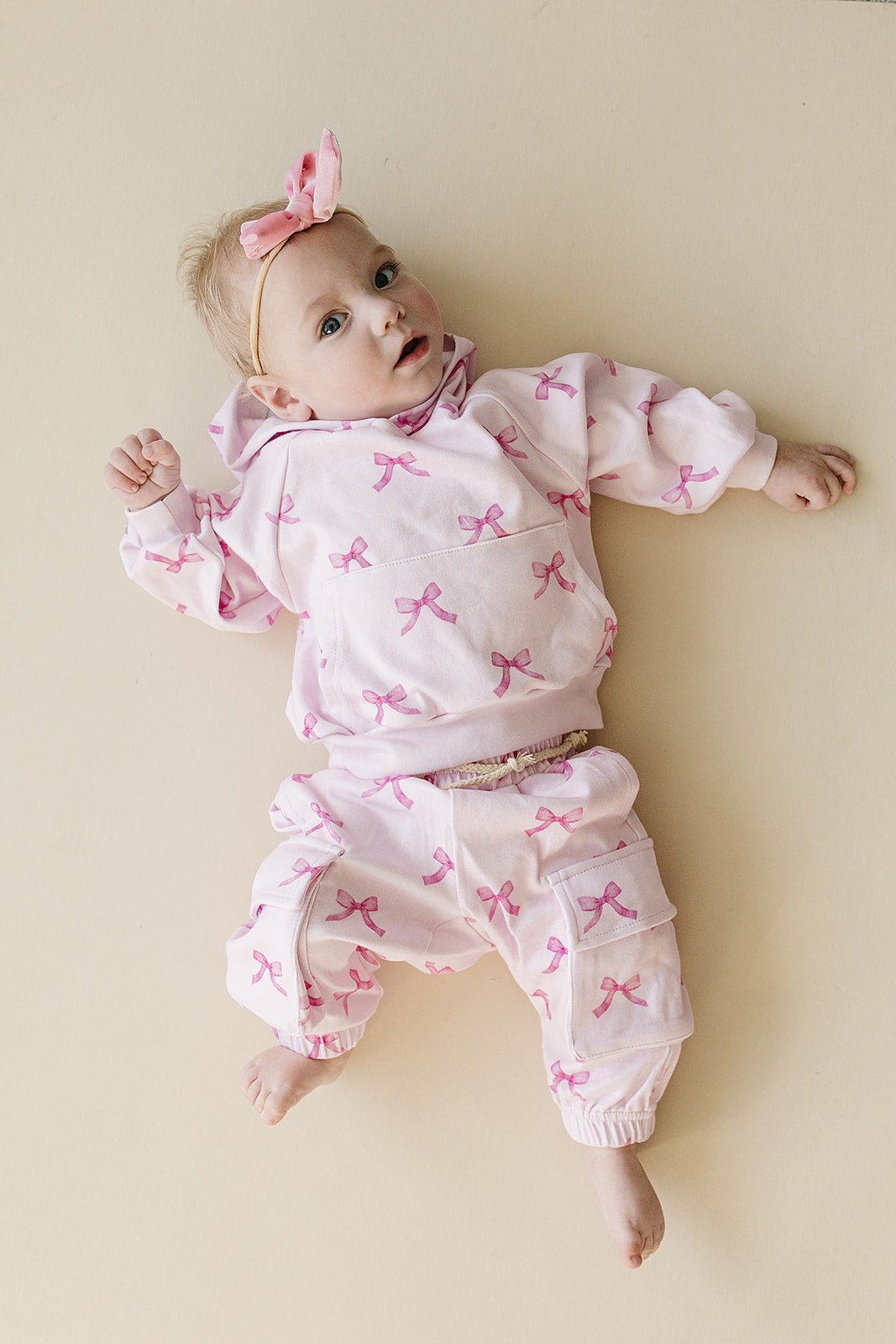 Cargo Jogger Set | Pink Bows