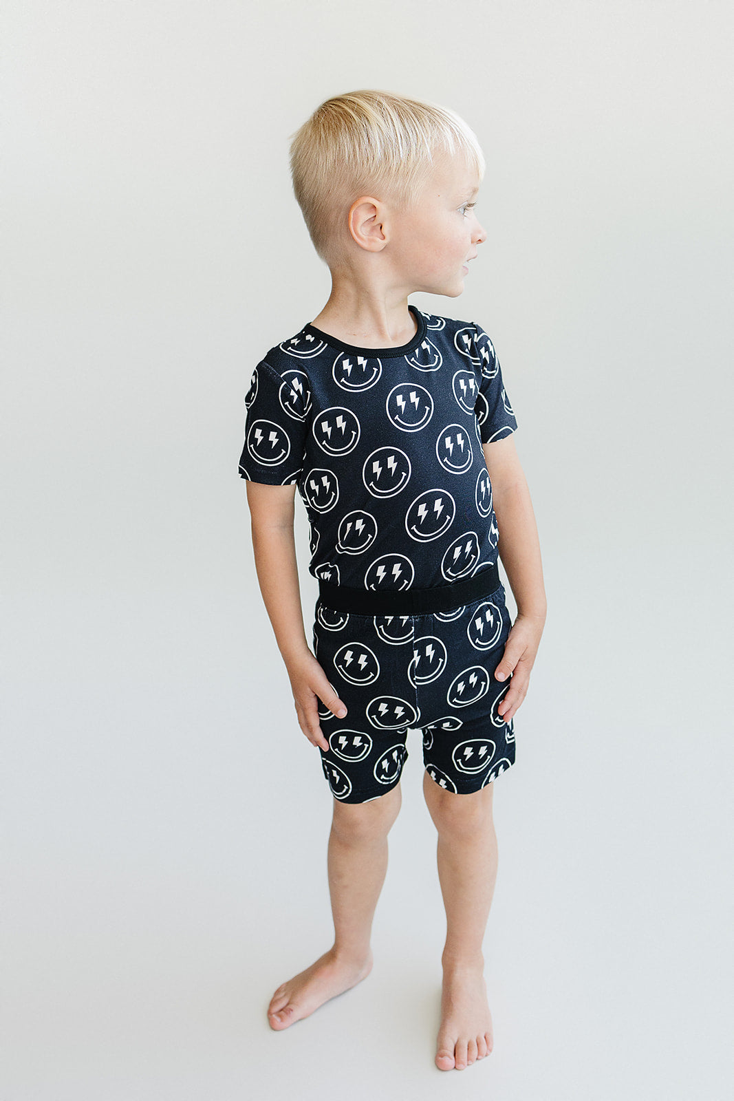 Bamboo Two Piece Shorts Set | Electric Smiley