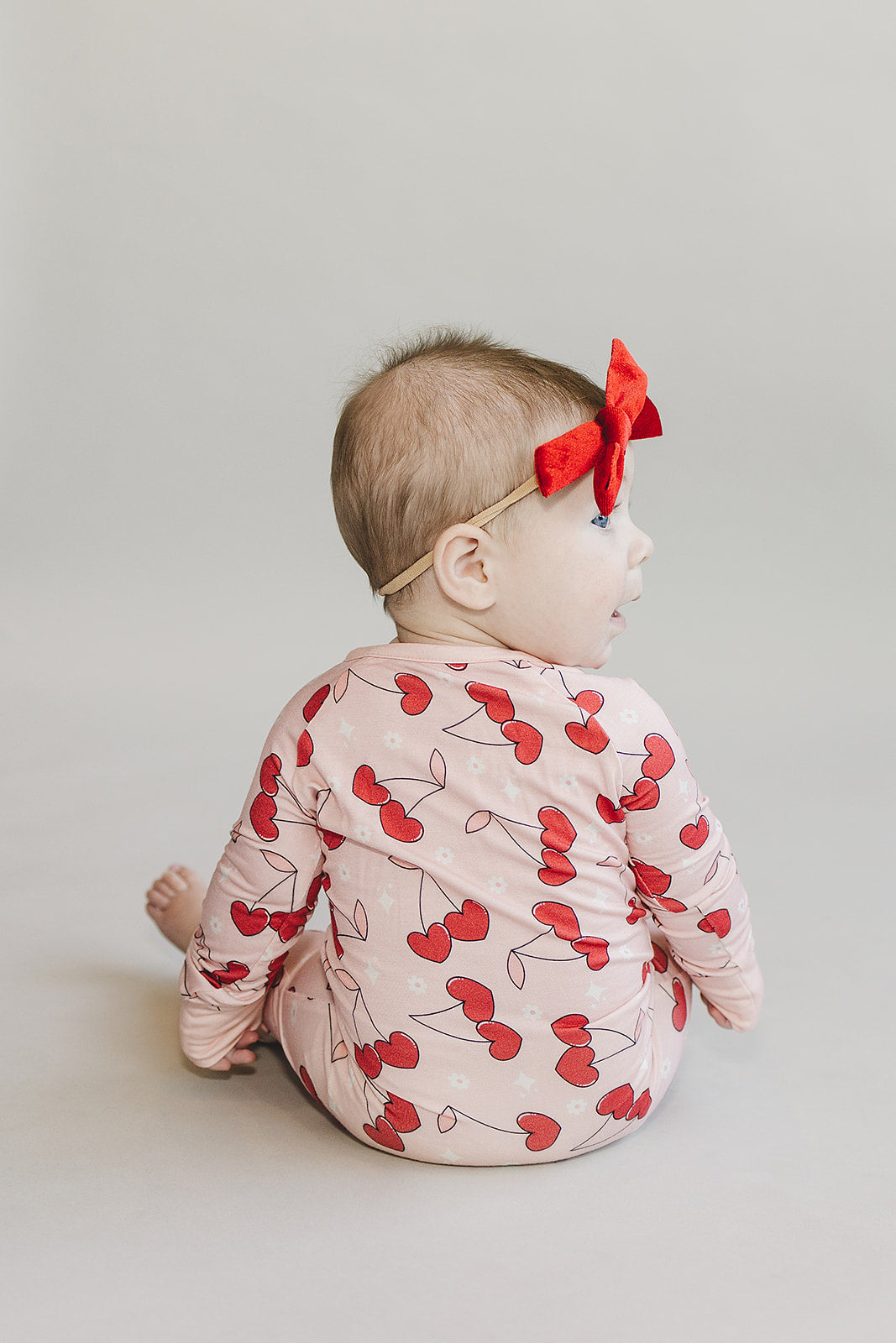 Bamboo Zip Romper | Cherry Heart