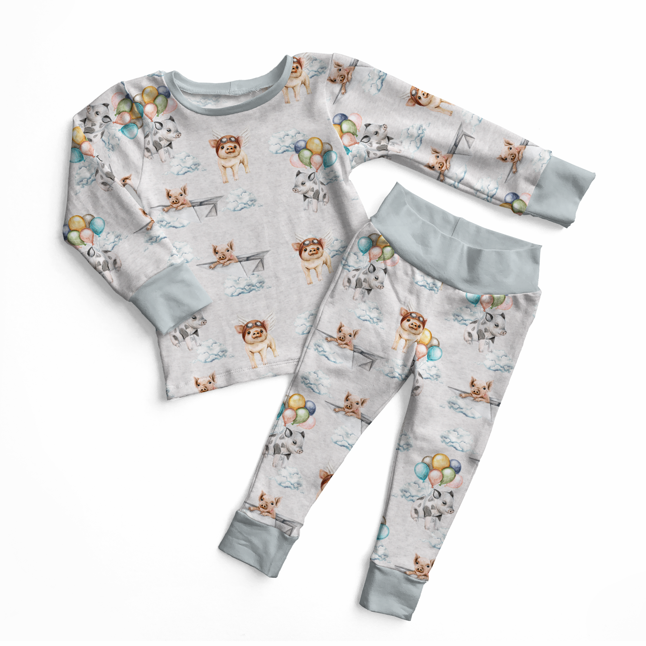 When Pigs Fly Two-Piece Pajama Set Baby & Toddler Sleepwear kindthing   