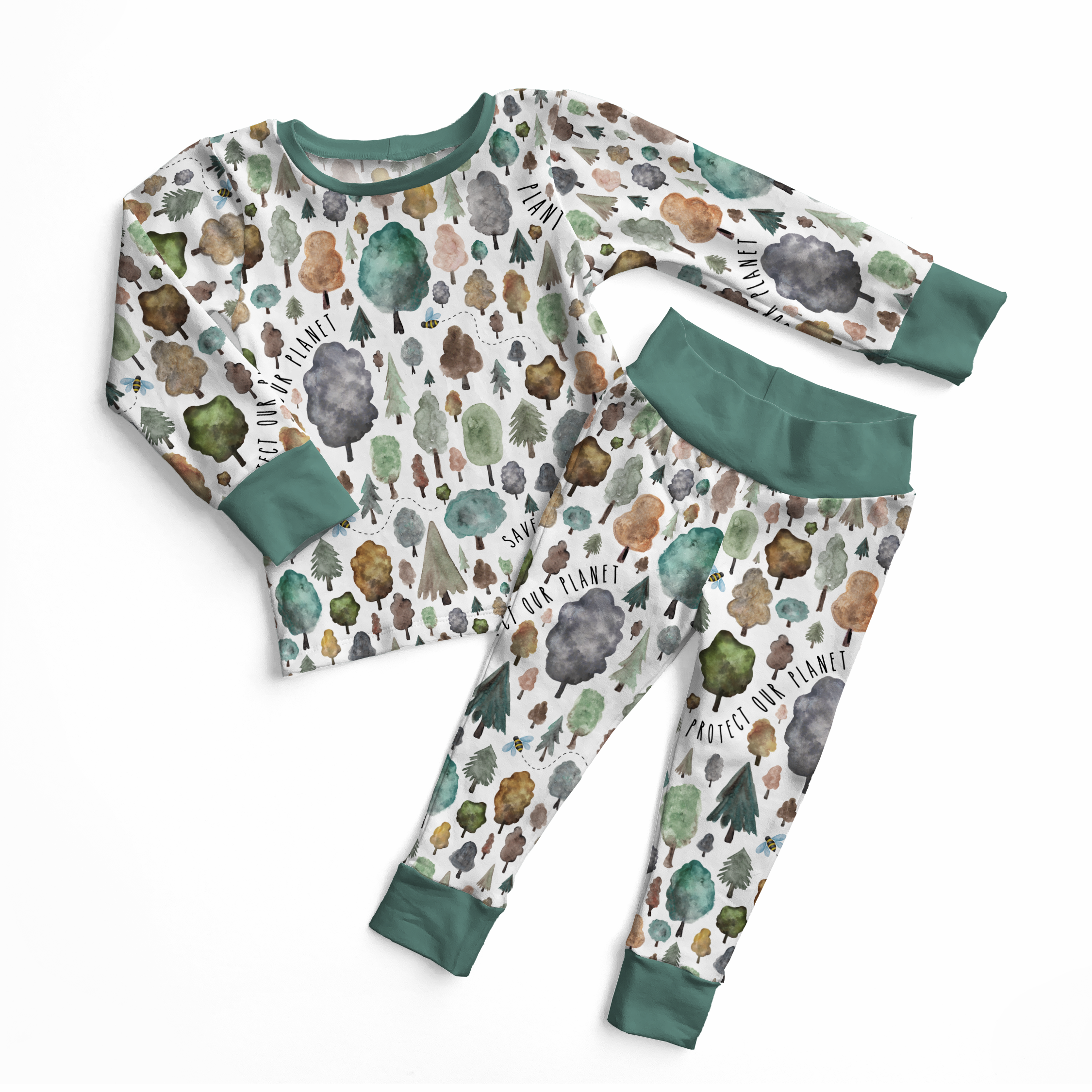 Save The Trees Two-Piece Pajama Set Baby & Toddler Sleepwear kindthing   