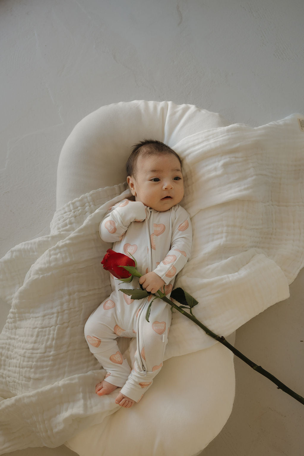 Bamboo Zip Pajamas | Love Notes - Grey