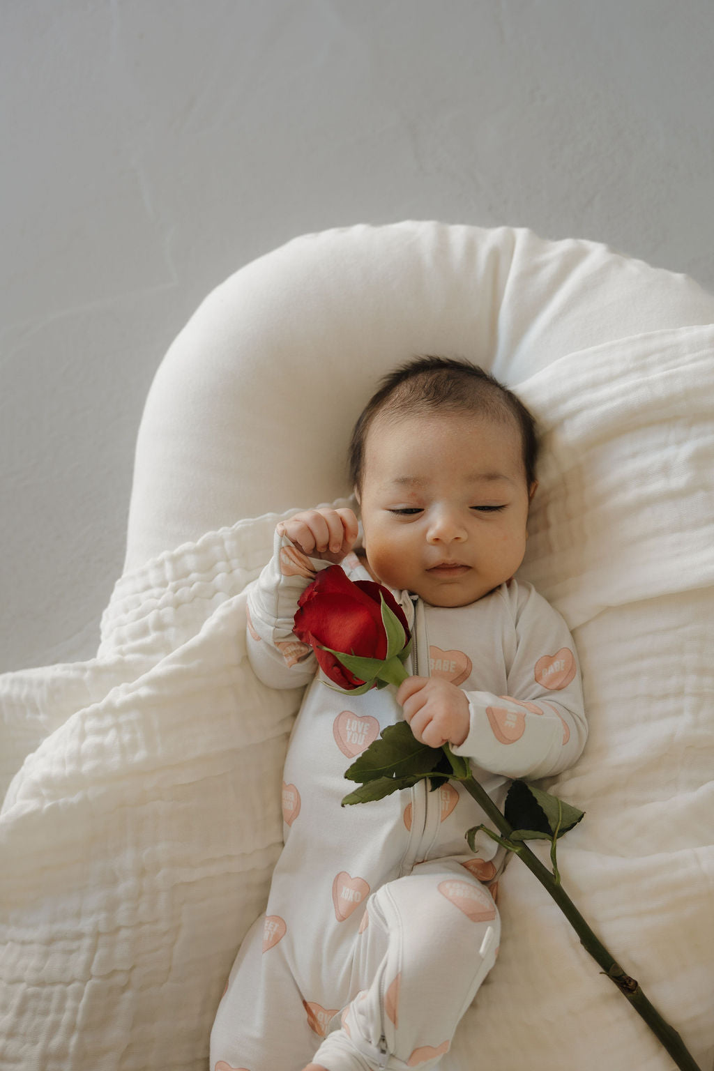 Bamboo Zip Pajamas | Love Notes - Grey