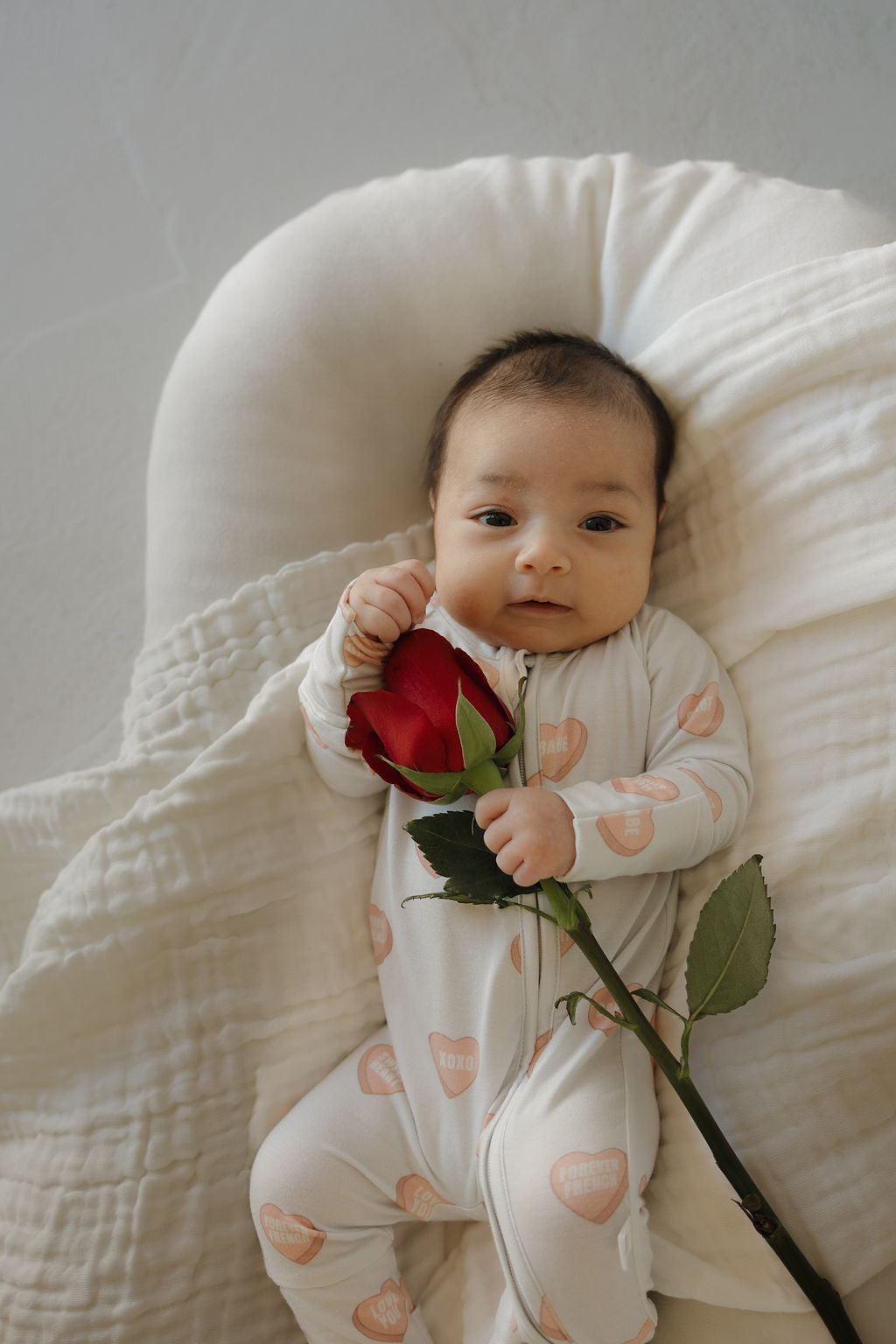 Bamboo Zip Pajamas | Love Notes - Grey
