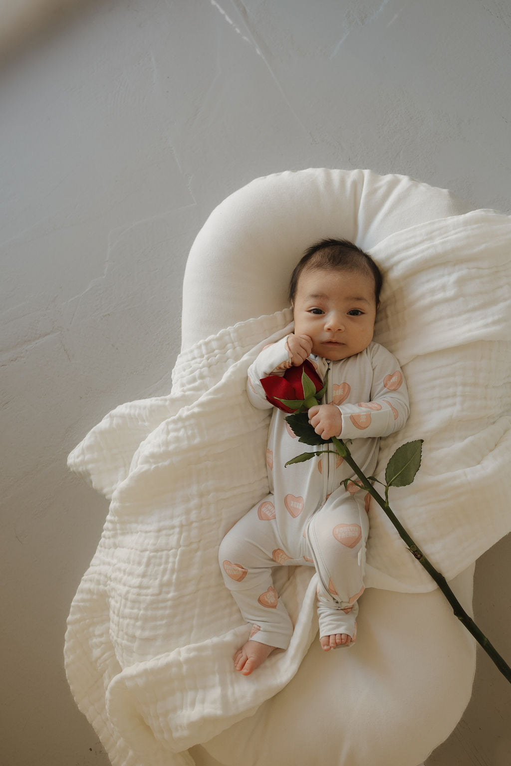 Bamboo Zip Pajamas | Love Notes - Grey