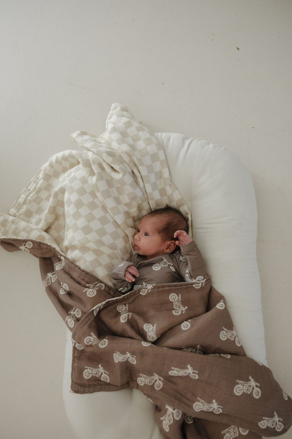 Muslin Quilt | Dirt Bike & Checkerboard