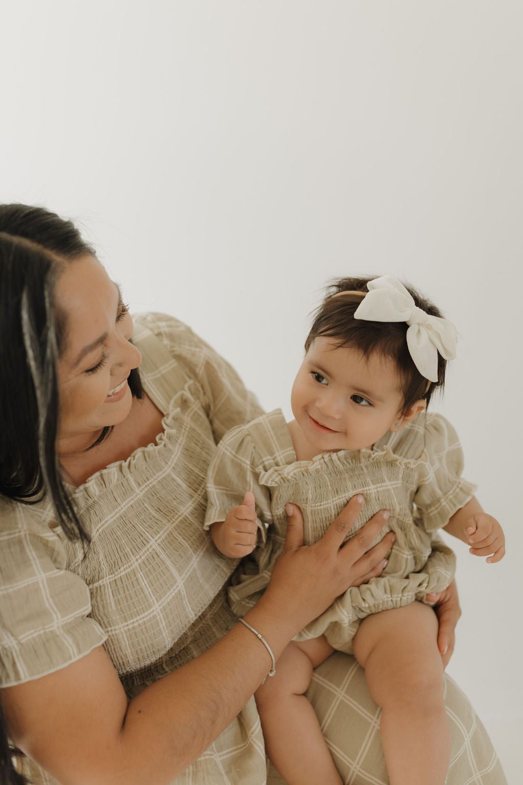 Women's Short Sleeve Muslin Dress | Linen Grid