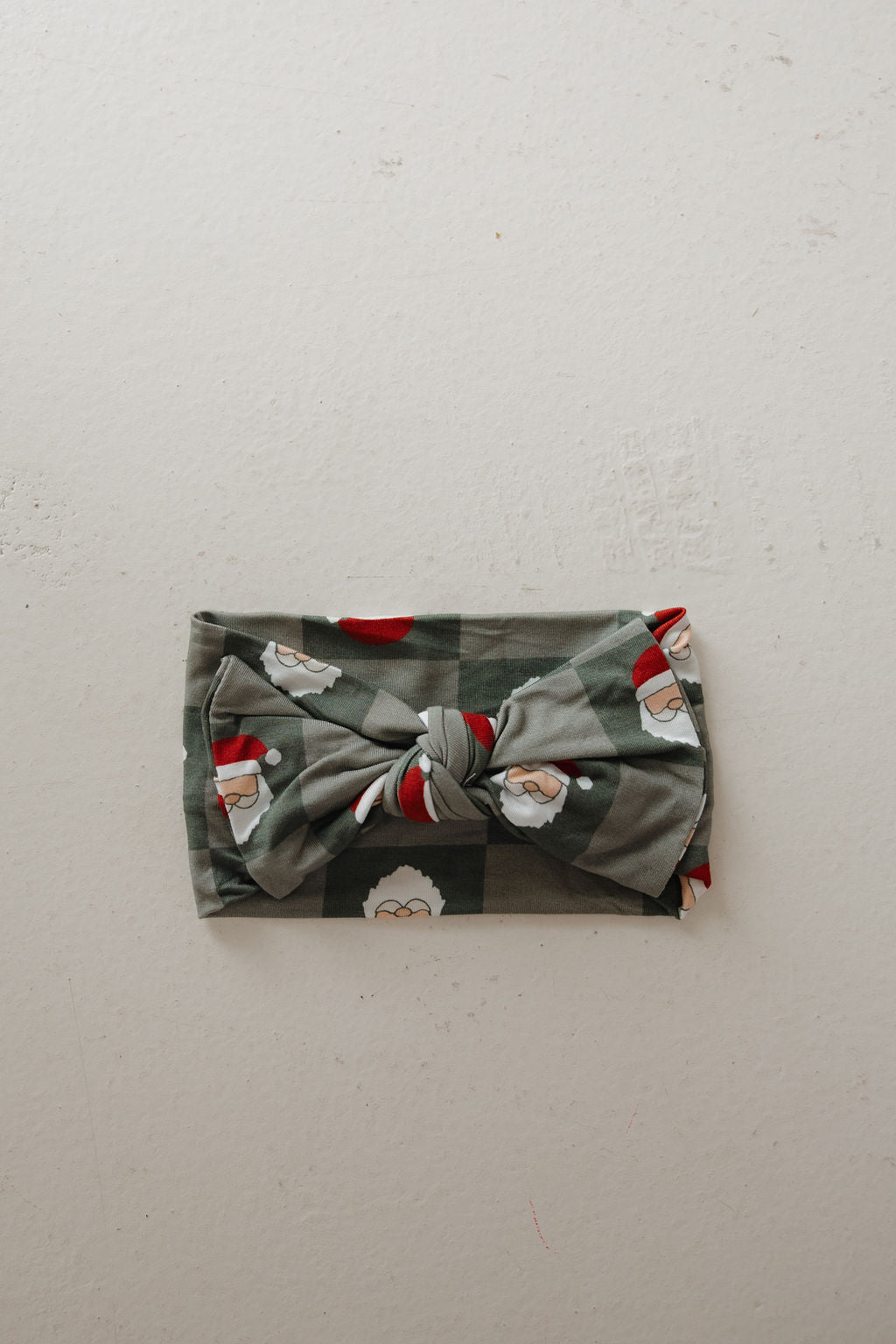 Bamboo Head Wrap | Santa Checkerboard