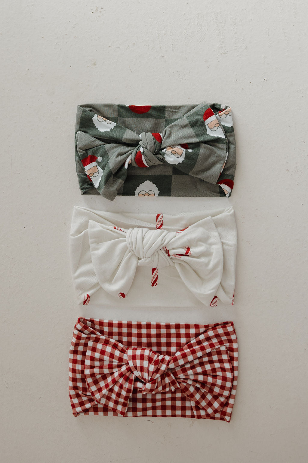Bamboo Head Wrap | Santa Checkerboard