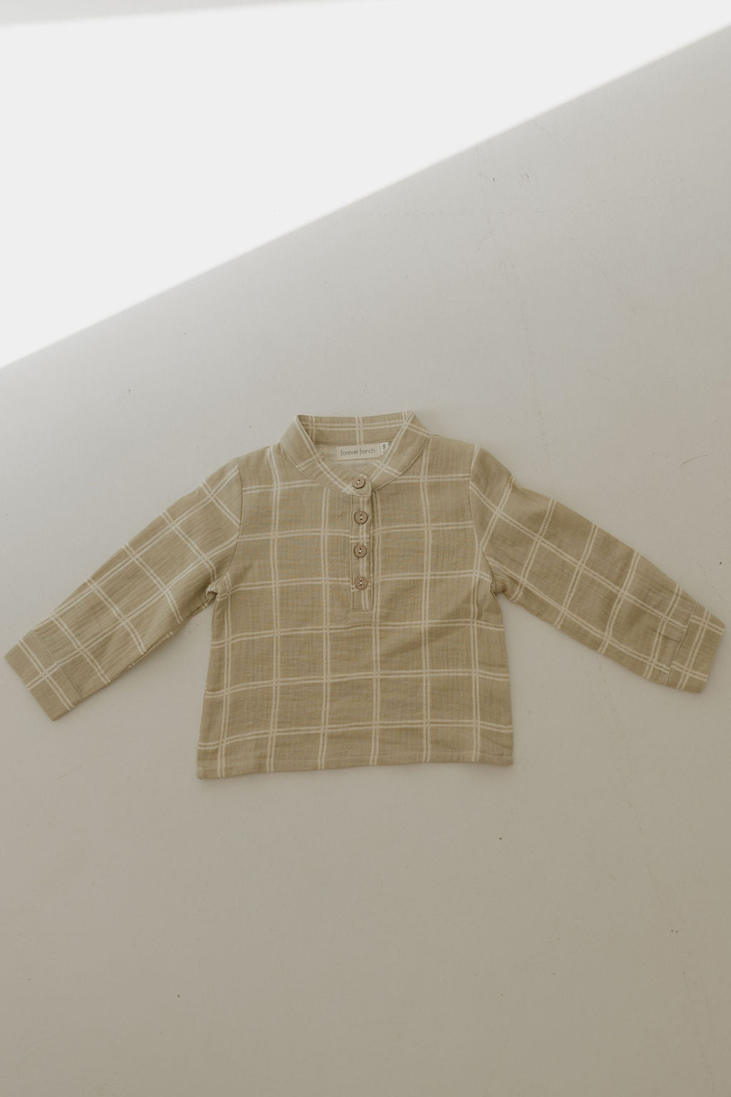 Muslin Button Up | Linen Grid