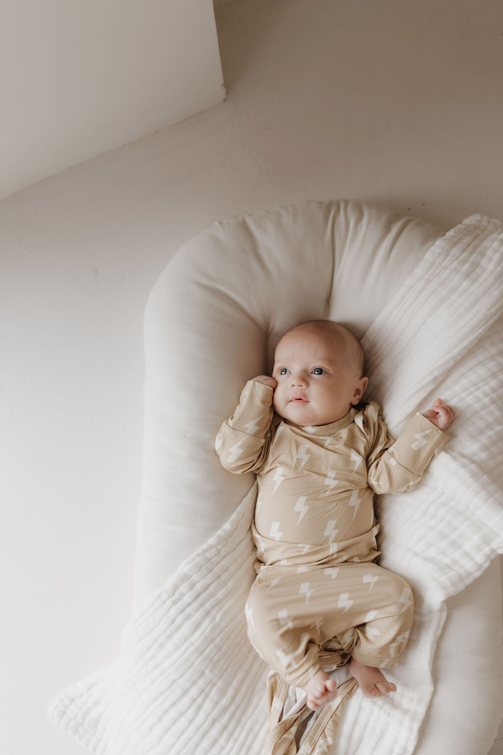 Bamboo Knotted Gown | Tan Lightning Bolt