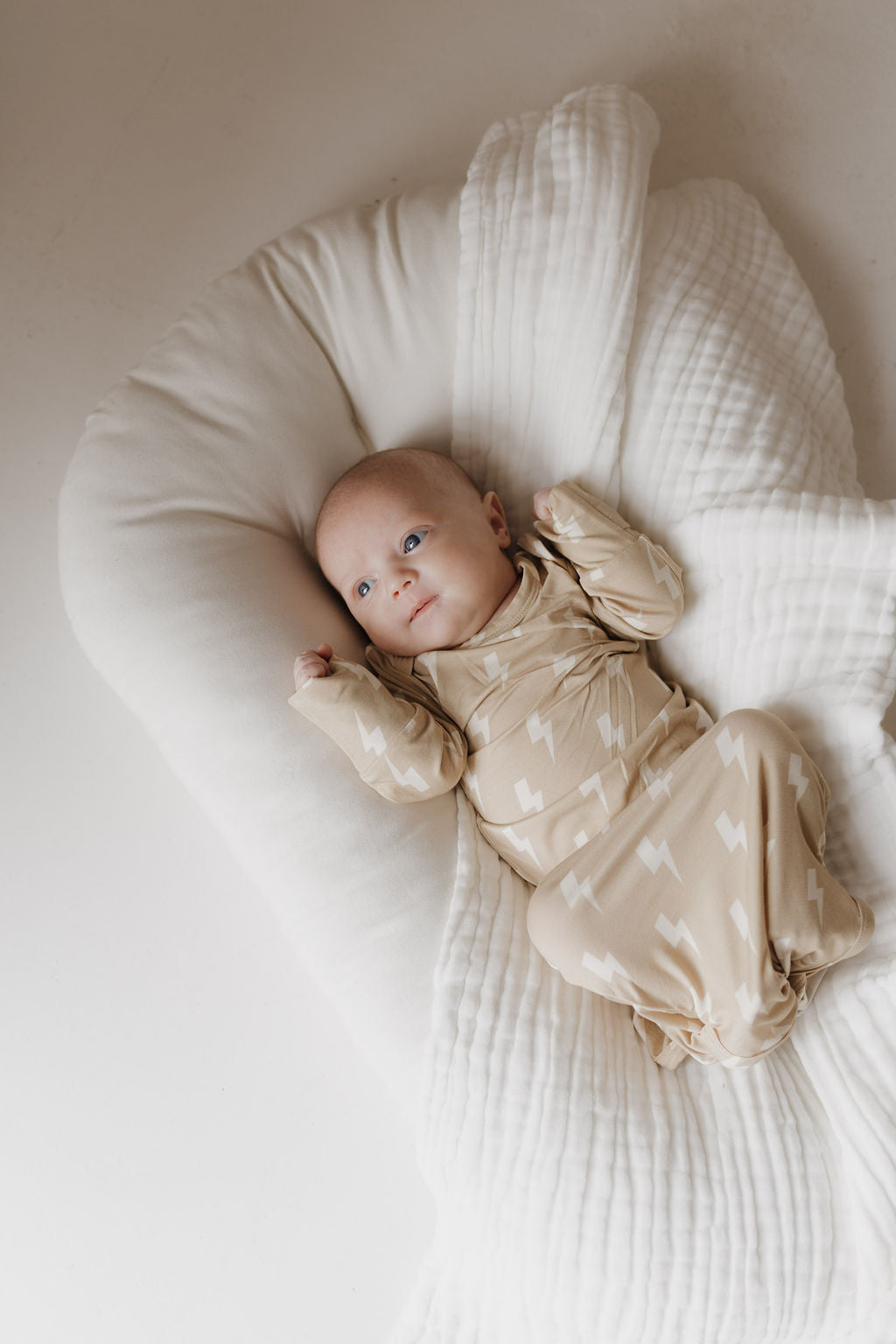 Bamboo Knotted Gown | Tan Lightning Bolt