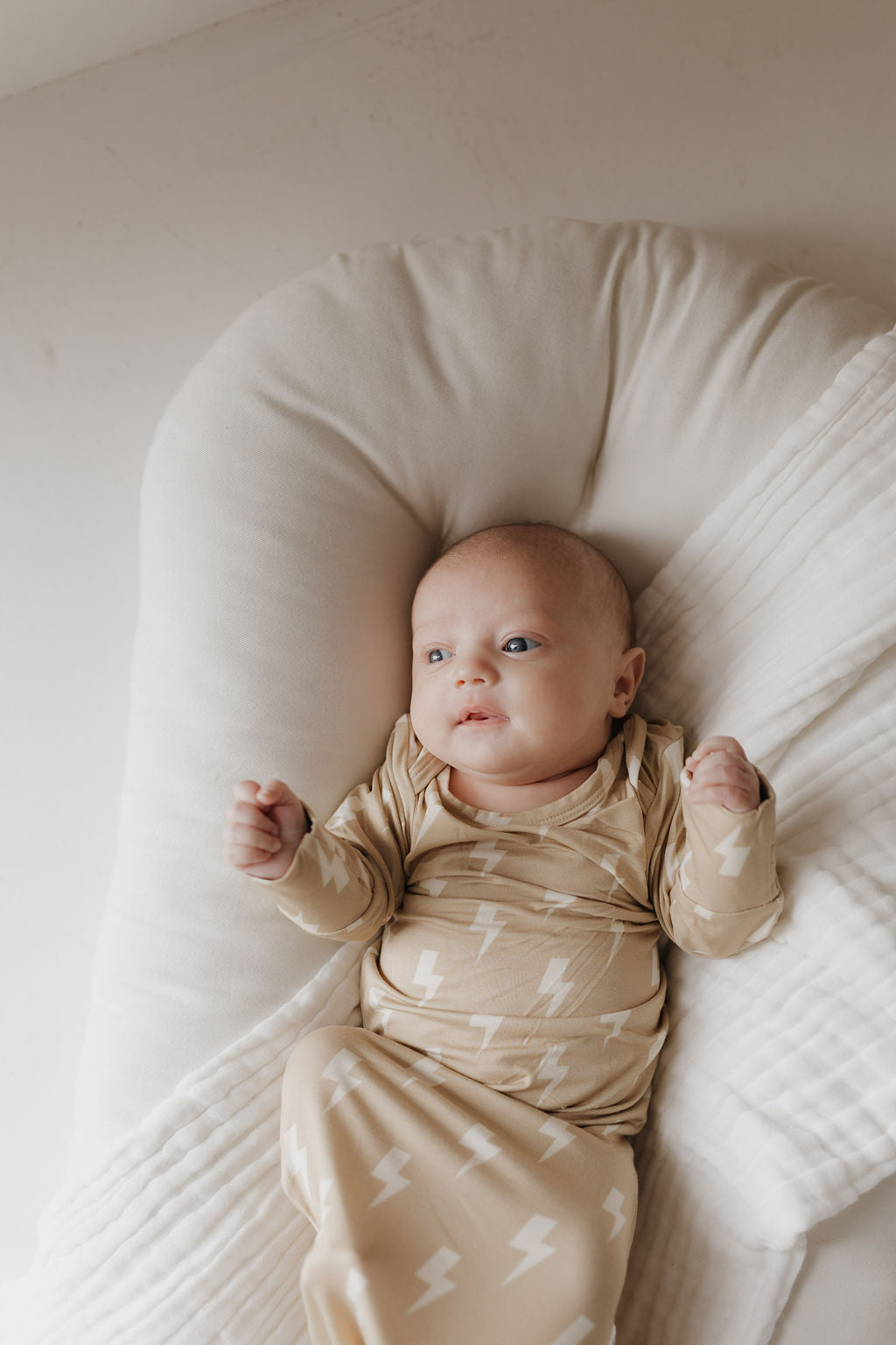 Bamboo Knotted Gown | Tan Lightning Bolt