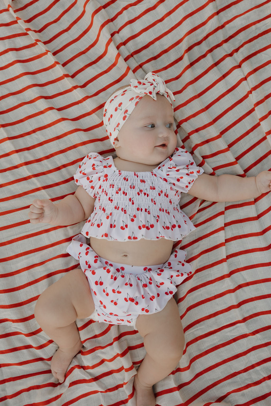 Toddler Two Piece Swimsuit | Sweetheart Cherries