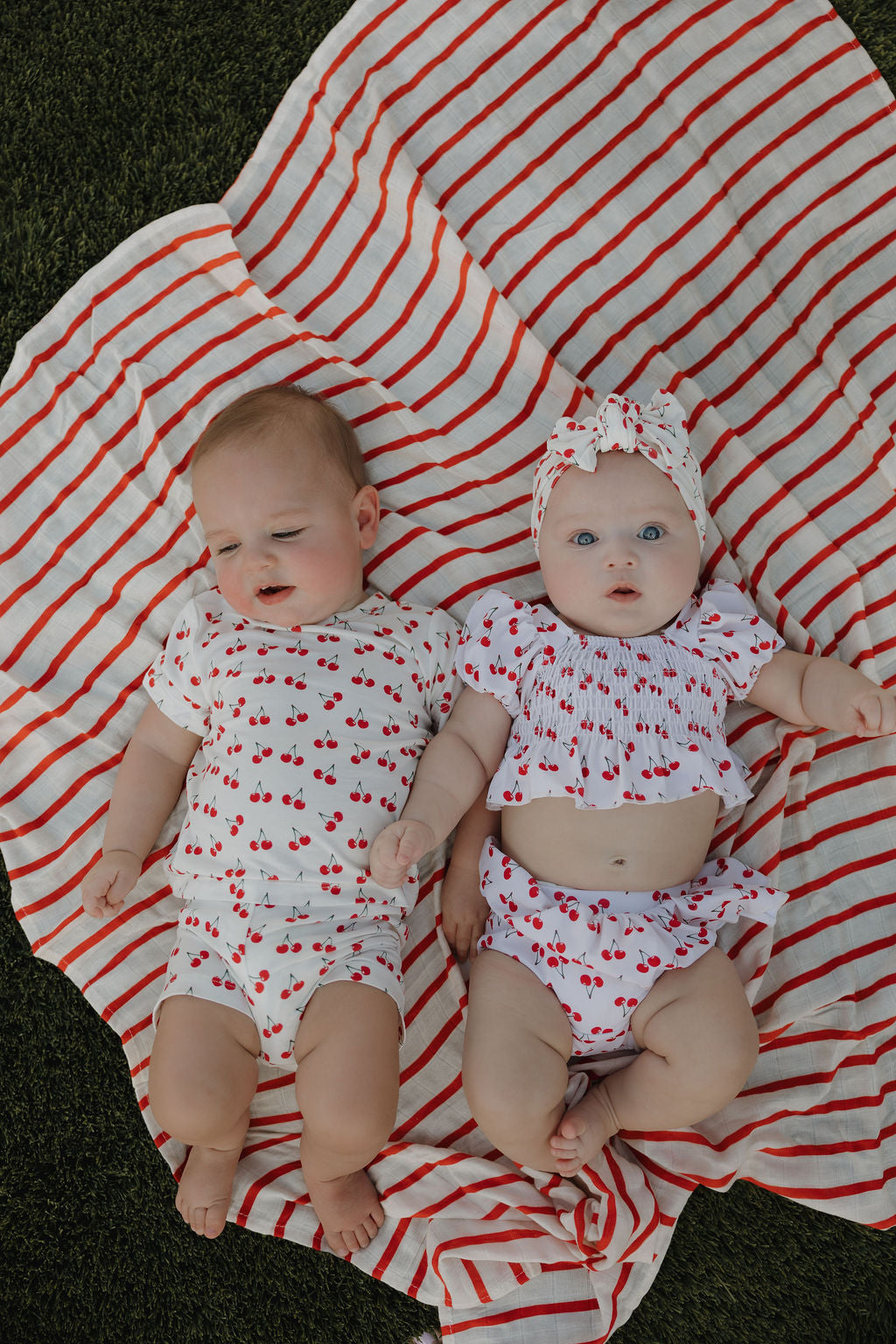 Toddler Two Piece Swimsuit | Sweetheart Cherries
