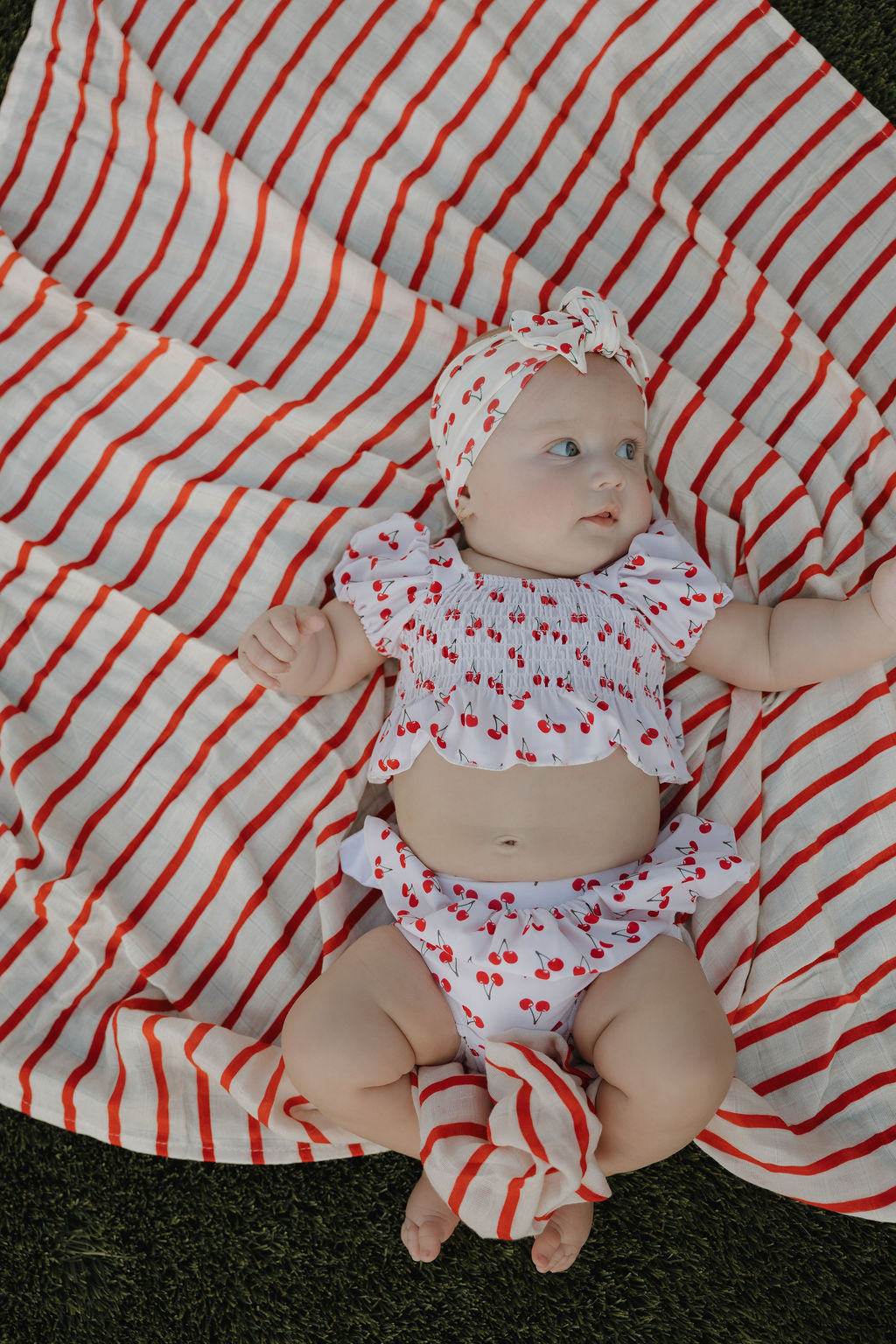Toddler Two Piece Swimsuit | Sweetheart Cherries