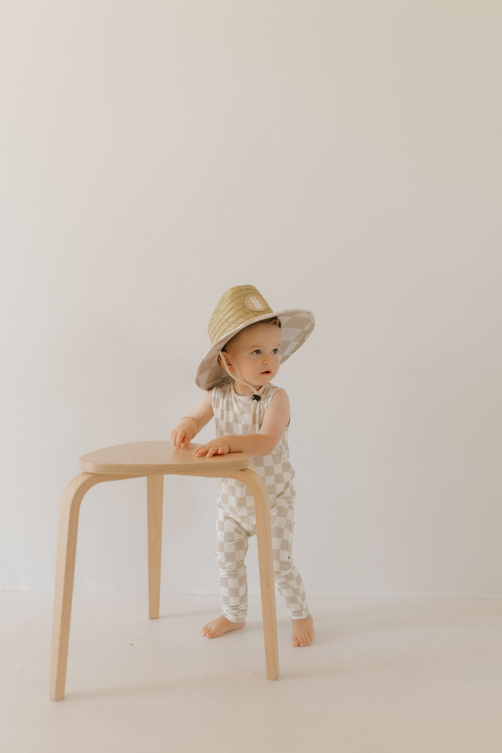 Harem Bamboo Romper | Checkerboard