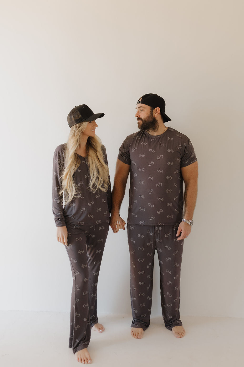 Women's Bamboo Pajama | Charcoal Arm Day