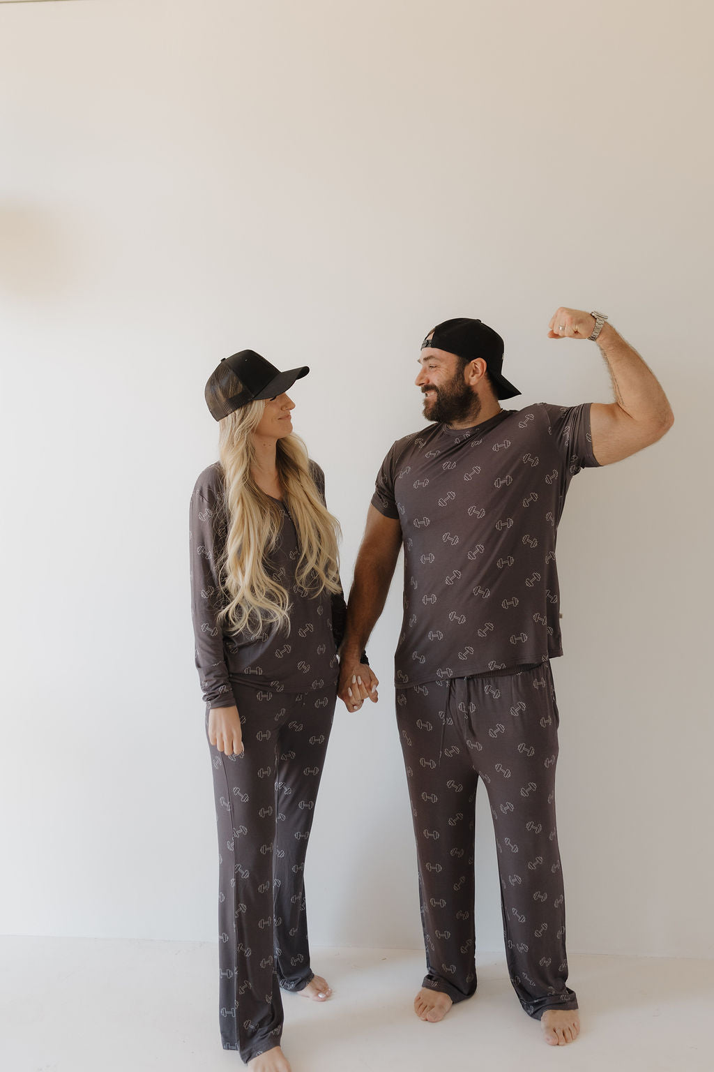 Women's Bamboo Pajama | Charcoal Arm Day