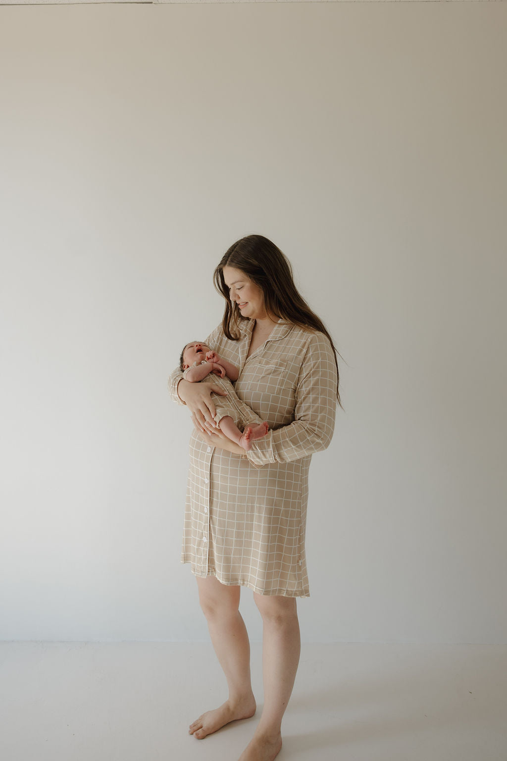 Women's Bamboo Sleeping Dress | Grid