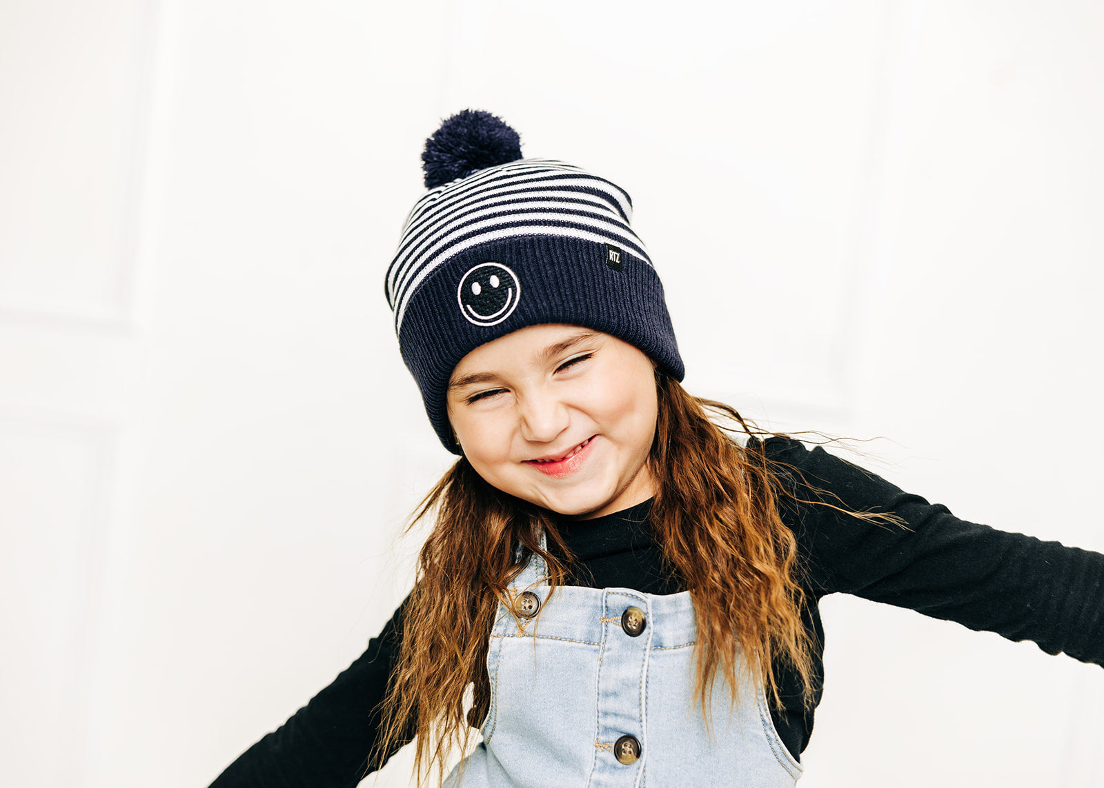 Smiley Pom Pom Hat