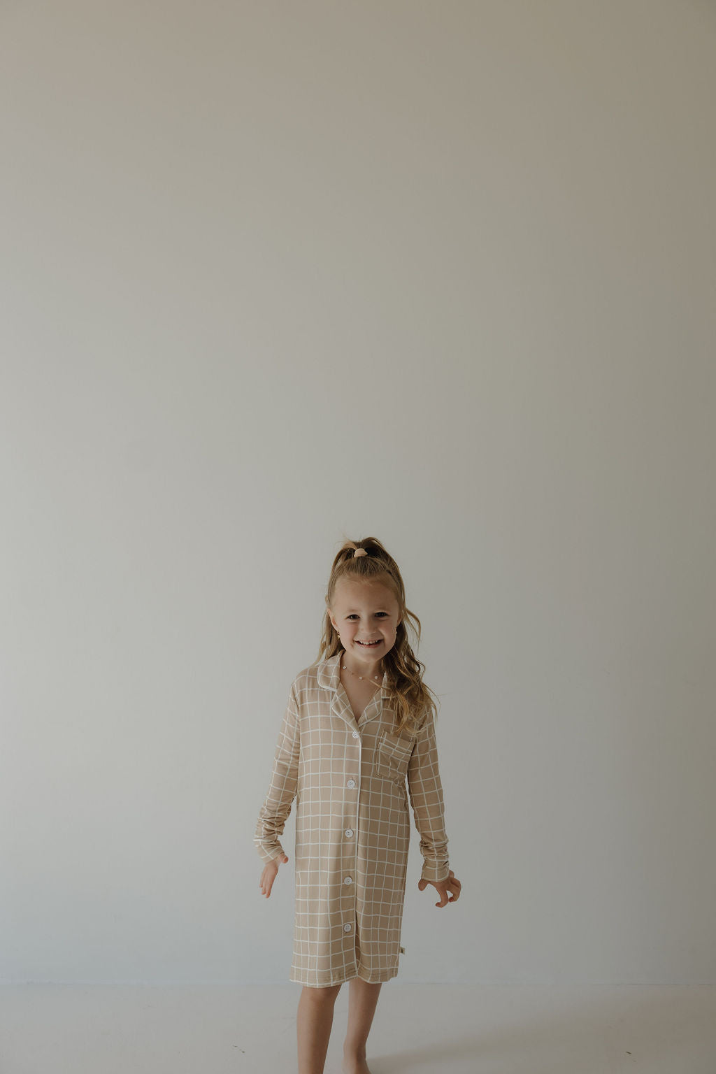 Toddler Bamboo Sleeping Dress | Grid