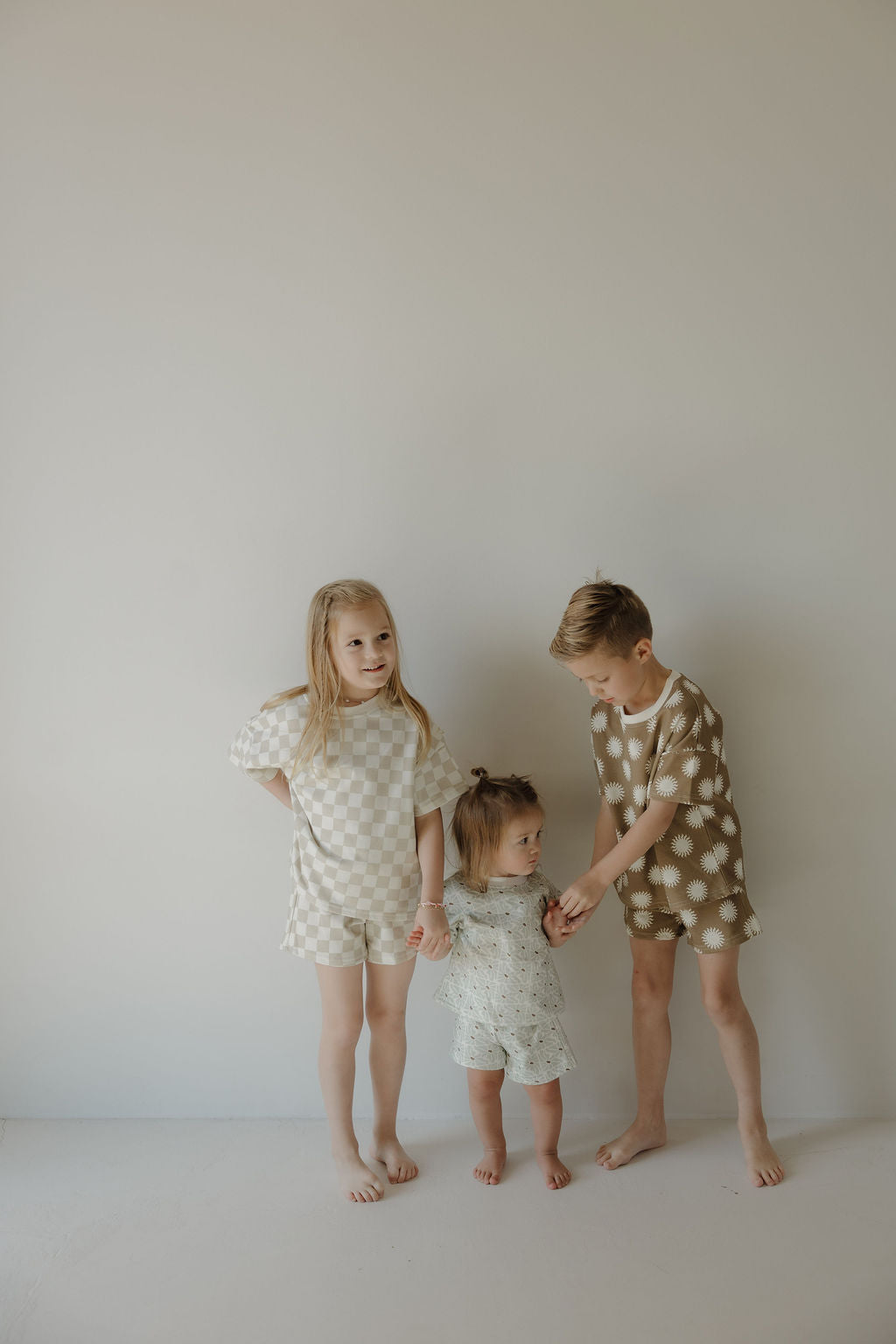 French Terry Short Set | Checkerboard