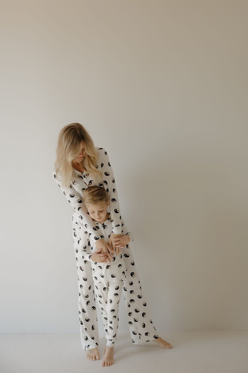 Bamboo Two Piece Pajamas | Black & White Yin Yang