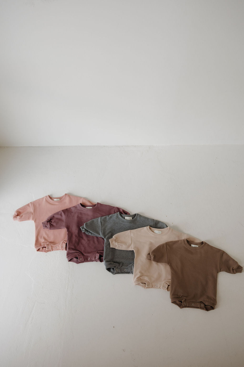 Sweatshirt Baby Romper | Cashew