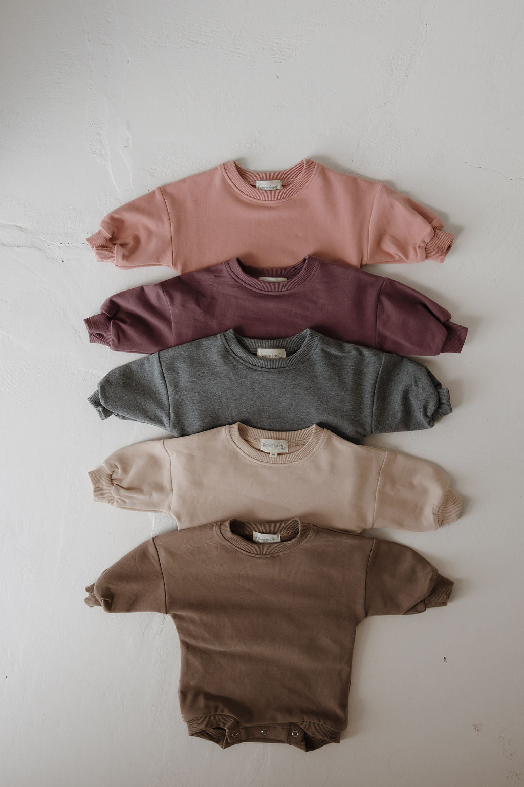 Sweatshirt Baby Romper | Cashew