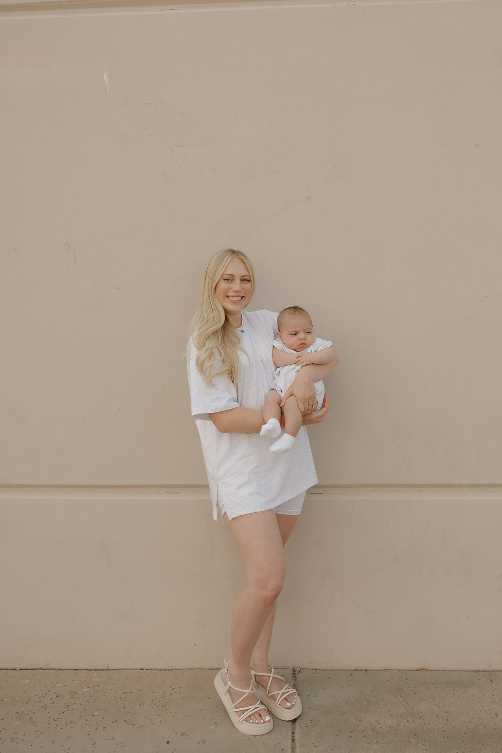 Short Sleeve Romper | Heather