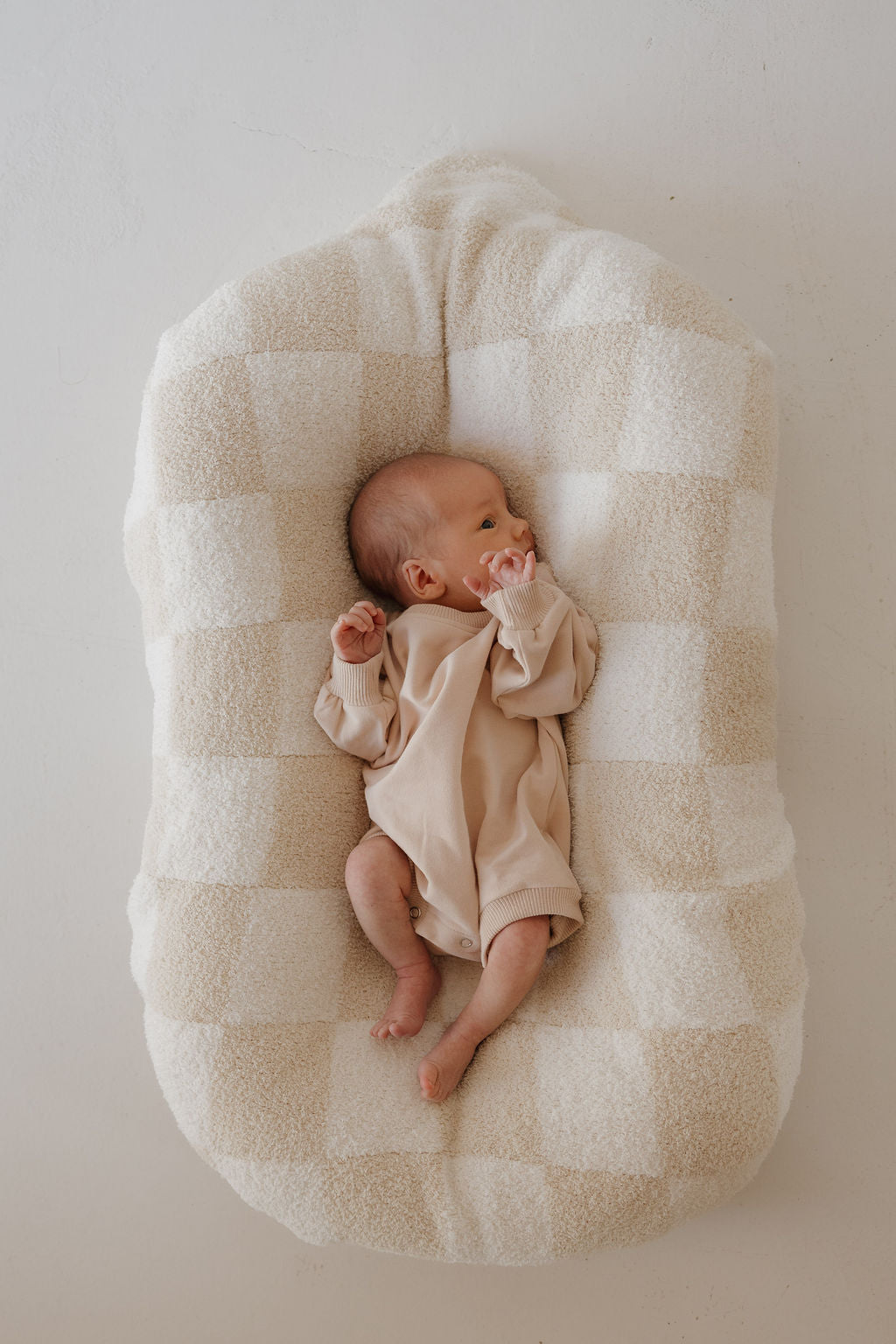 Sweatshirt Baby Romper | Cashew