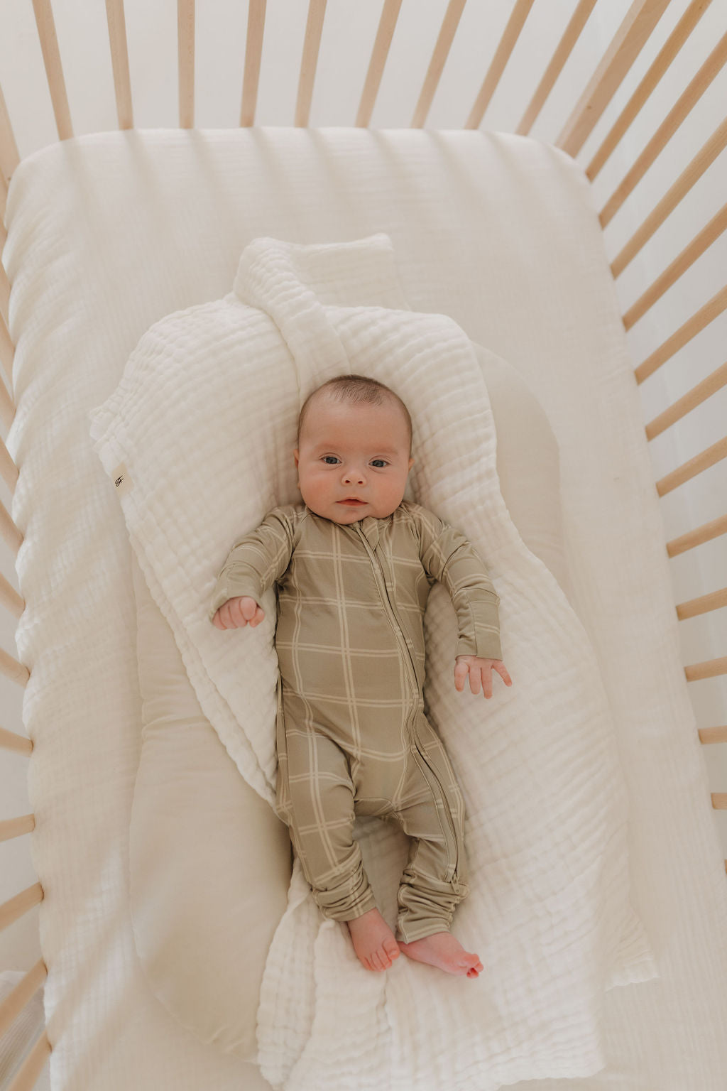 Bamboo Zip Pajamas | Linen Grid