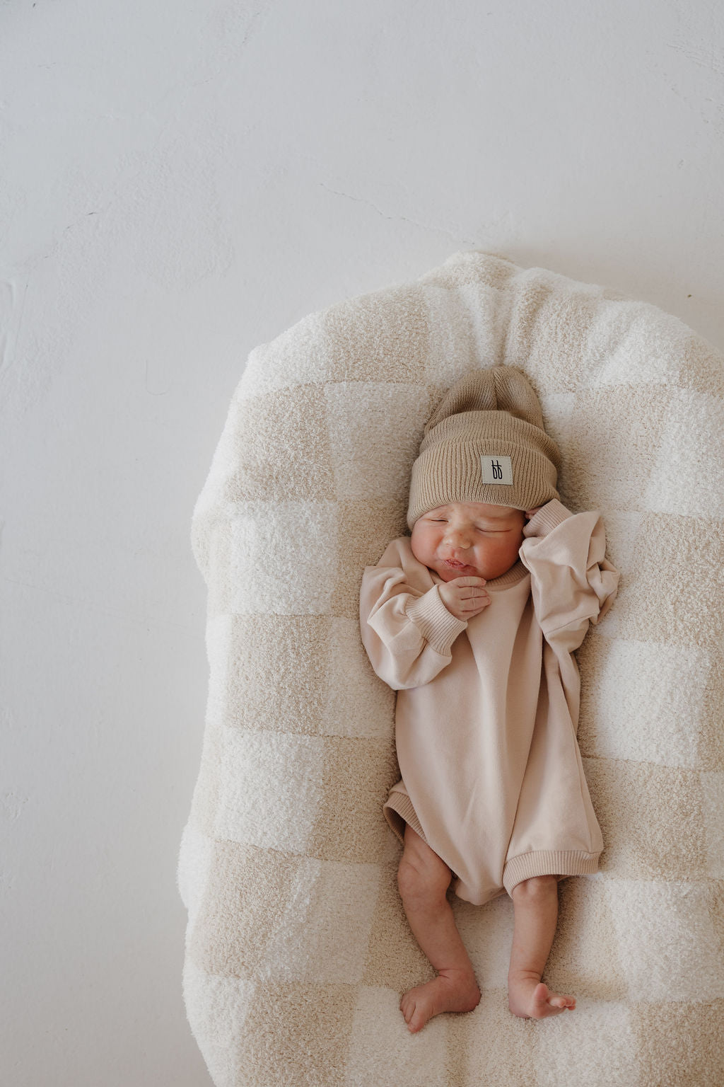 Sweatshirt Baby Romper | Cashew