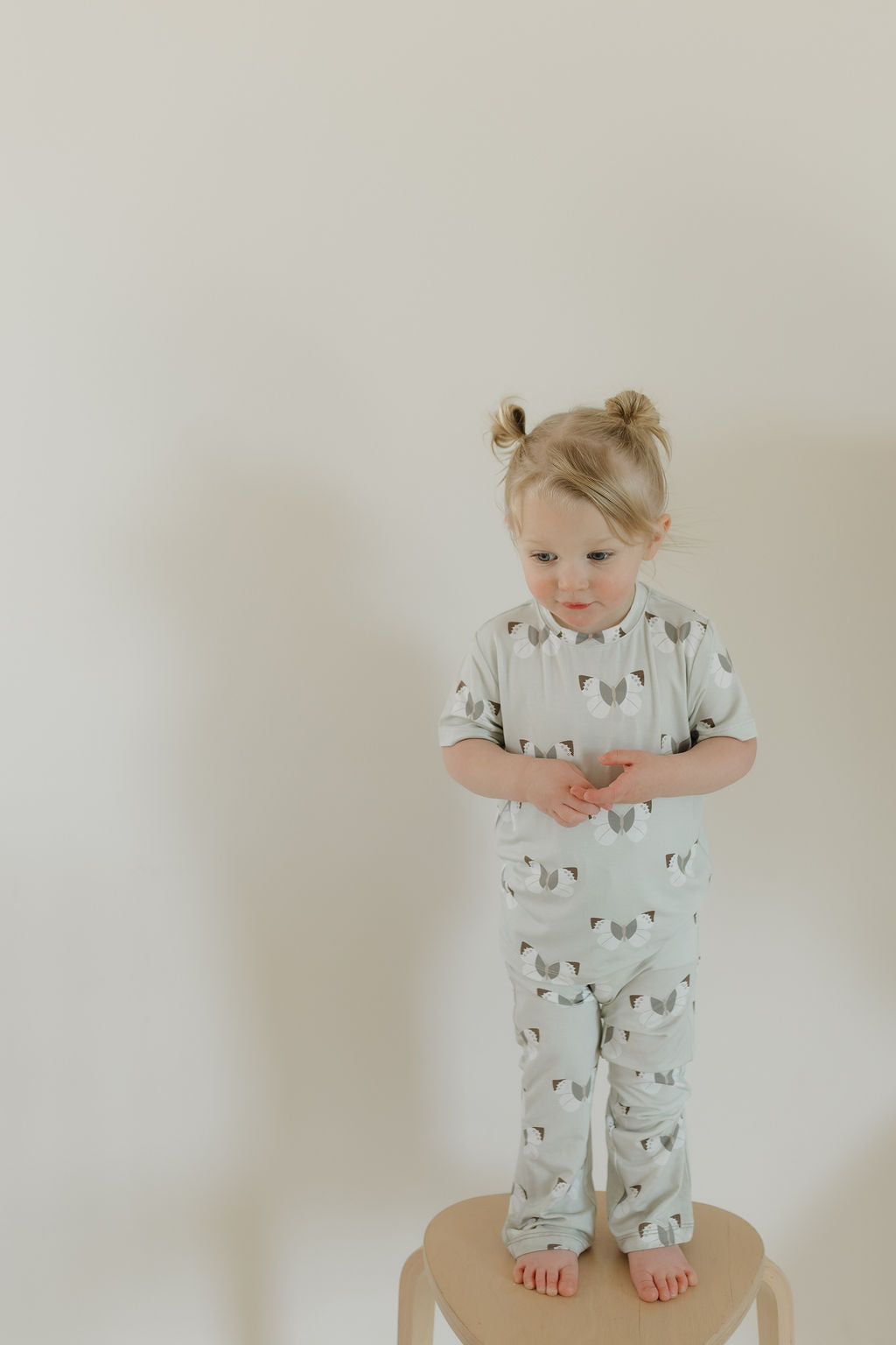 Toddler Short Sleeve Bamboo Lounge Set | Butterflies