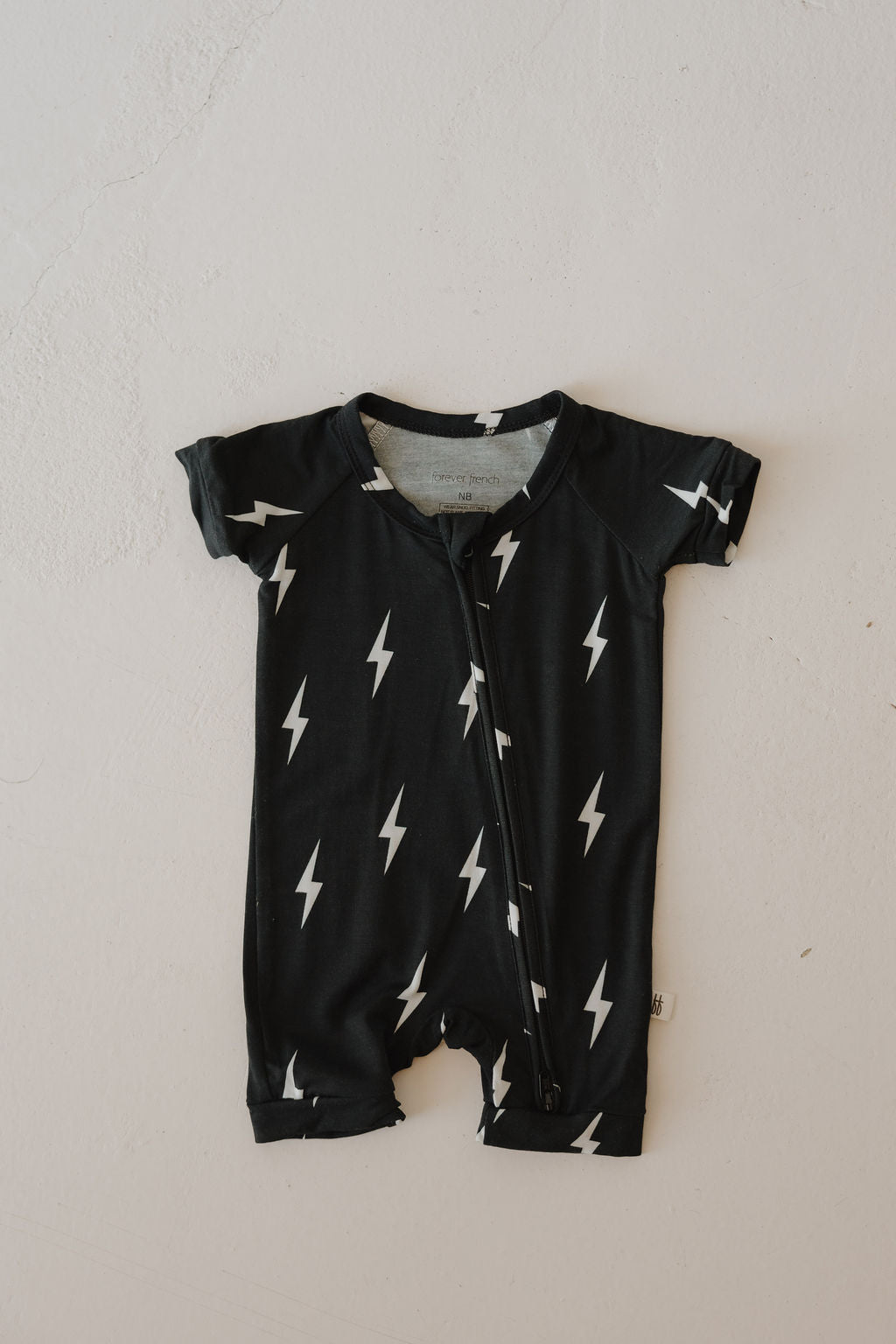 Bamboo Zip Shortie | Midnight Lightning Bolt