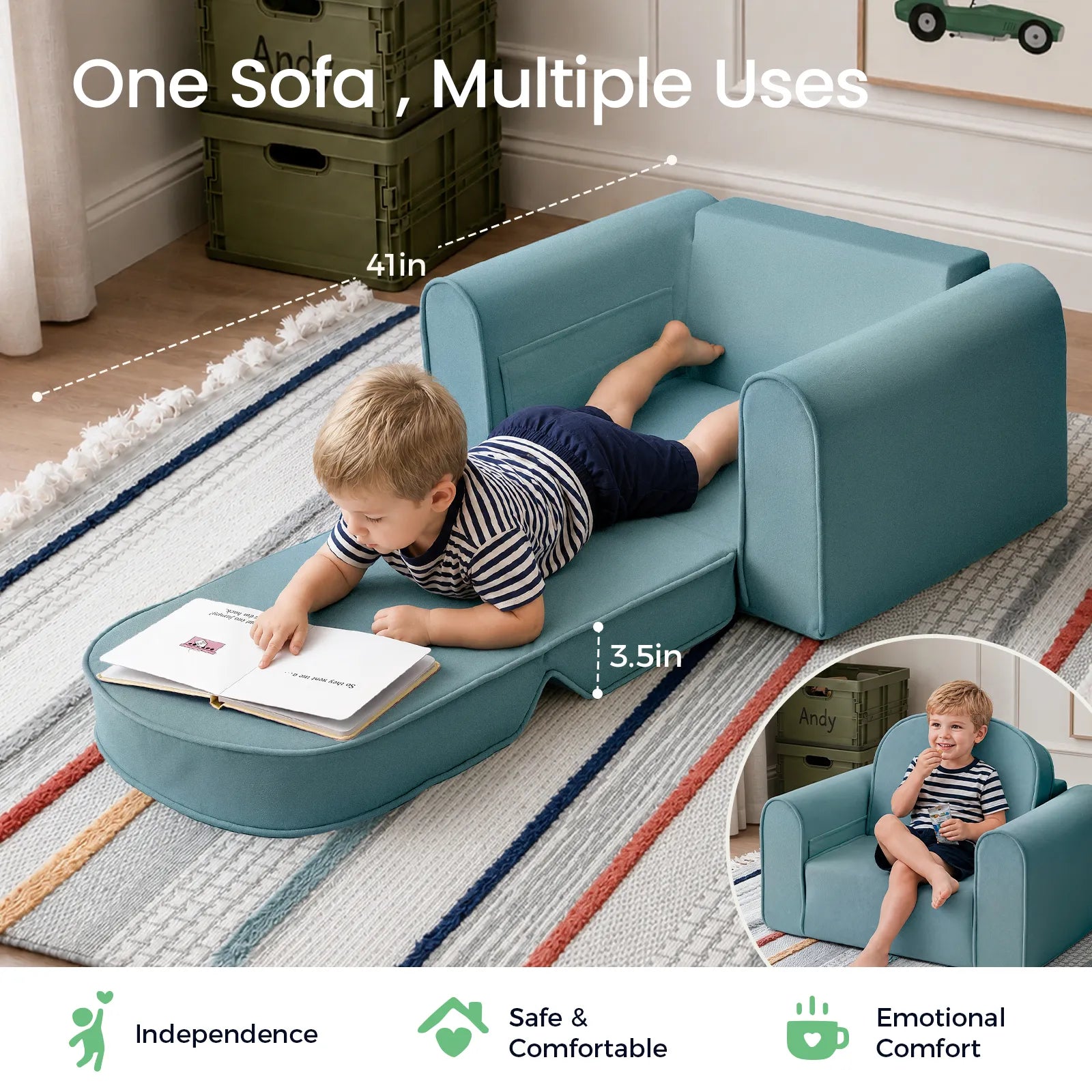 Tiny Land® GentleSnug Kids Sofa Chair