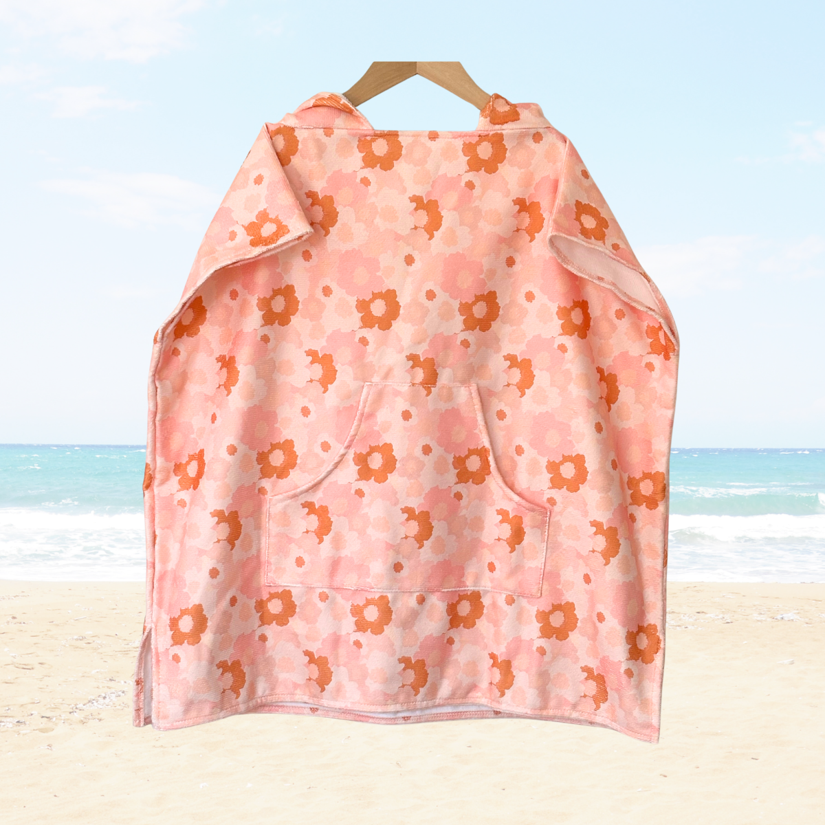 Blush Meadow Toddler & Kids Hooded Towel Pool Poncho