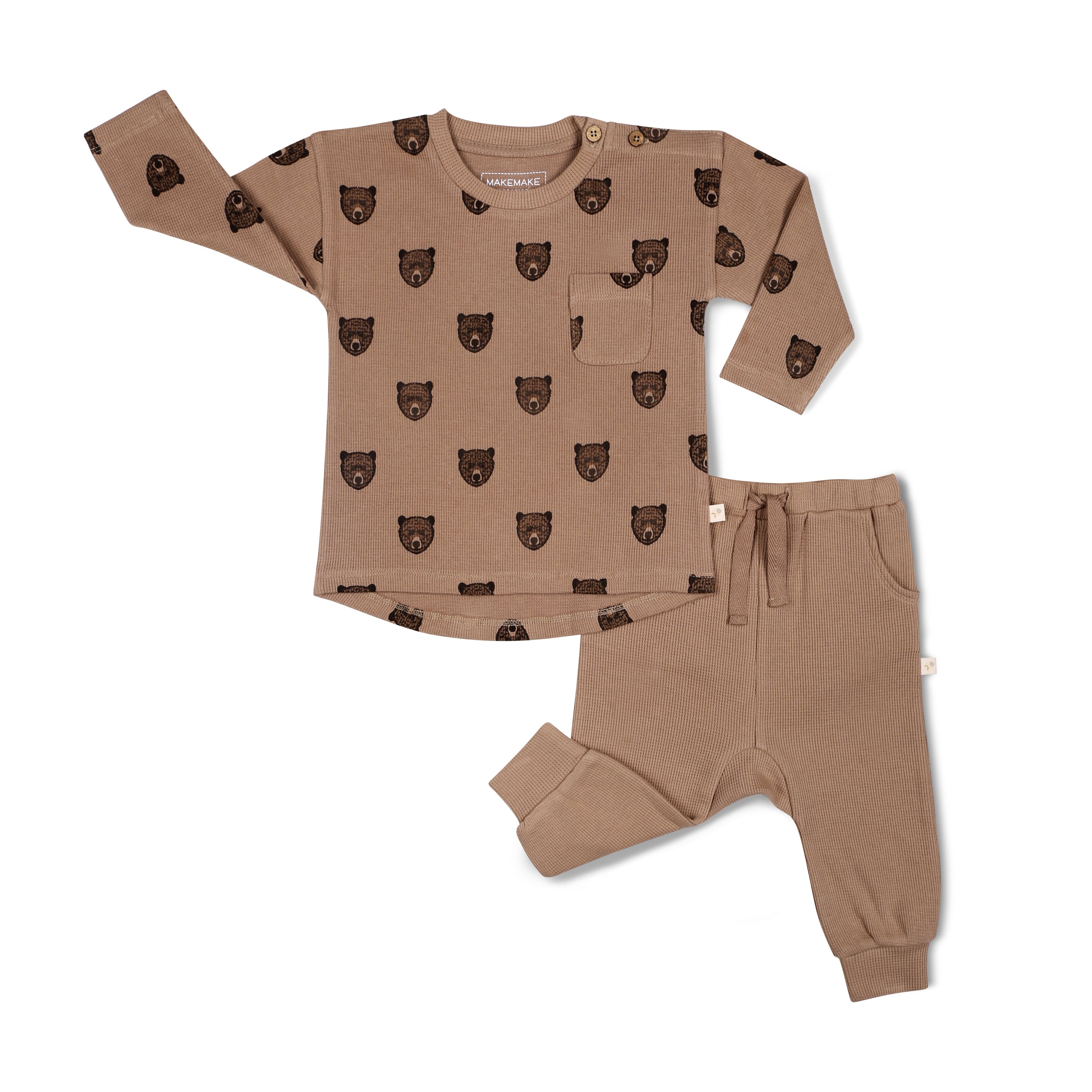 Organic Long Sleeve Tee & Pant Set - Wild Bear