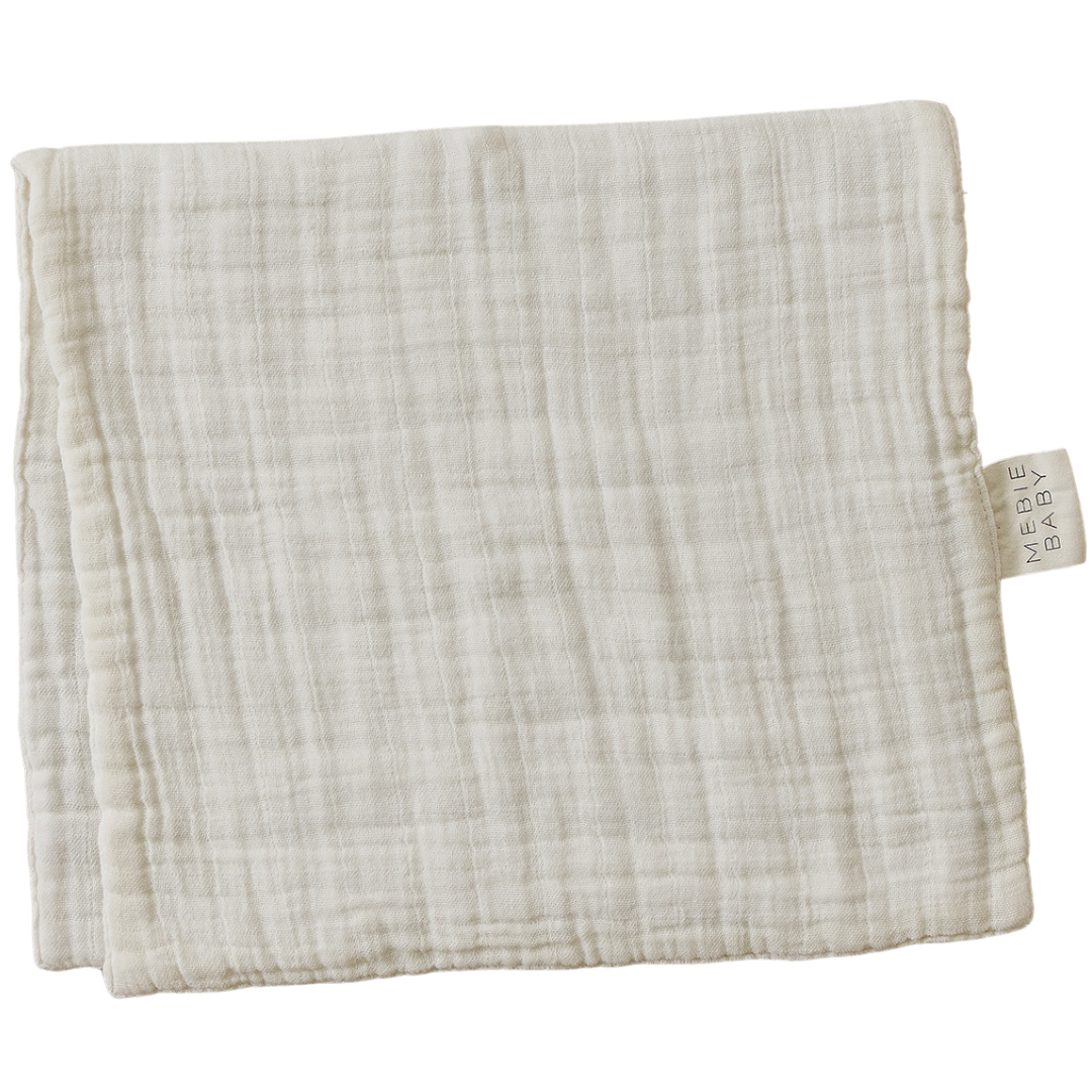 Cream Muslin Burp Cloth  Mebie Baby   