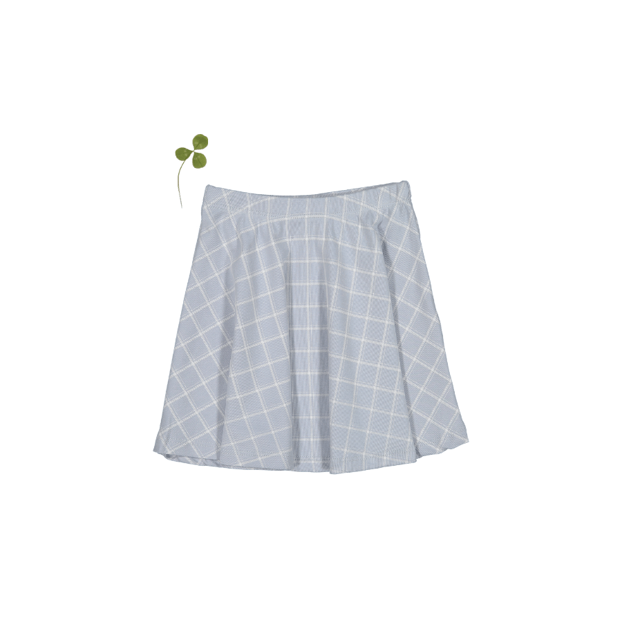 The Printed Skirt - Blue Grid Skirt Lovely Littles   