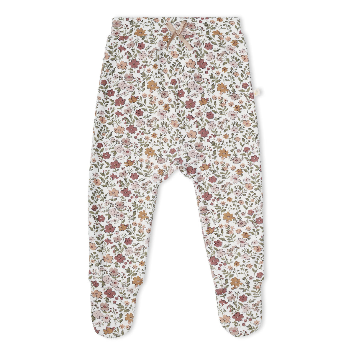 Organic Kimono Top & Footed Pants Set - Woodland Sprig