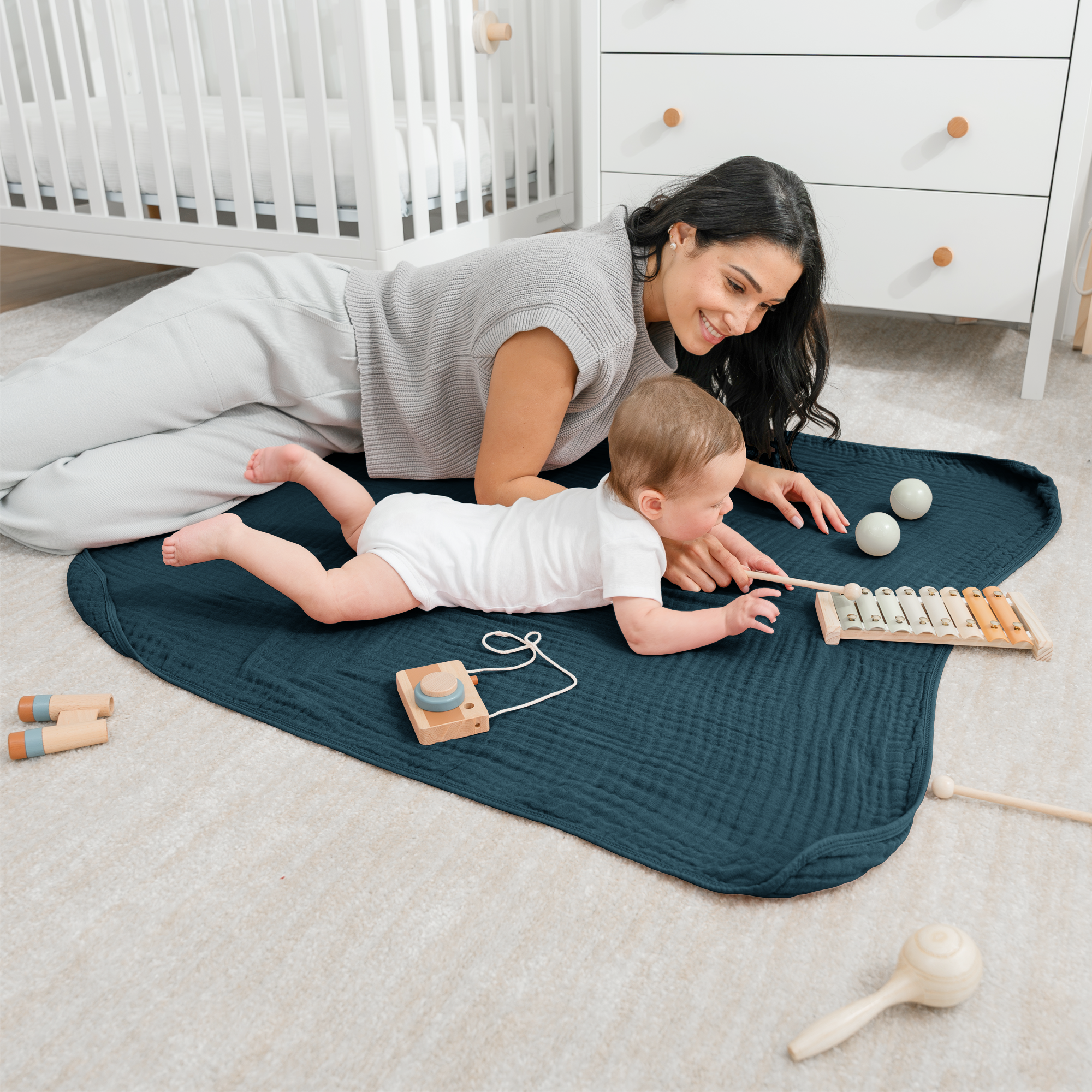 Baby Muslin Blanket by Comfy Cubs in Neptune