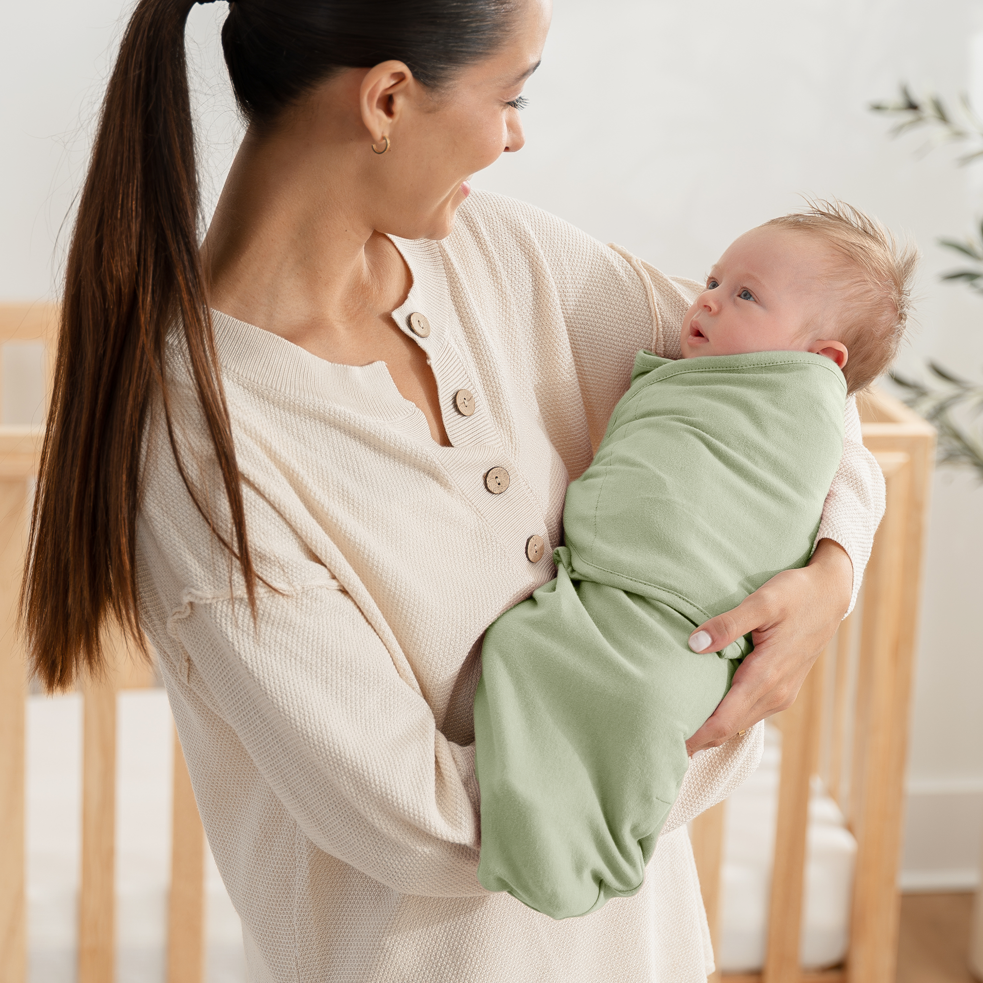 Easy Swaddle Blankets in Stone, Sage, Azul, Pack of 3