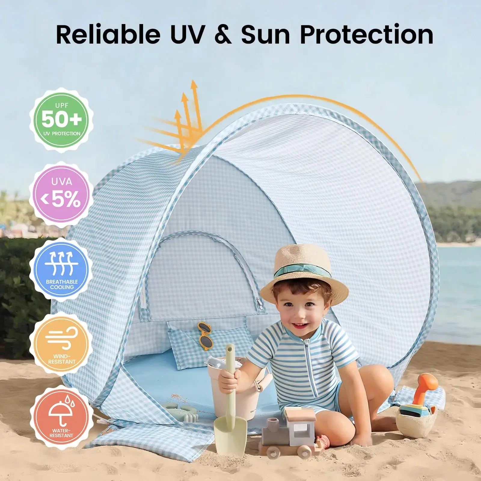 Tiny Land® One-Stop Beach Toy & Tent Set