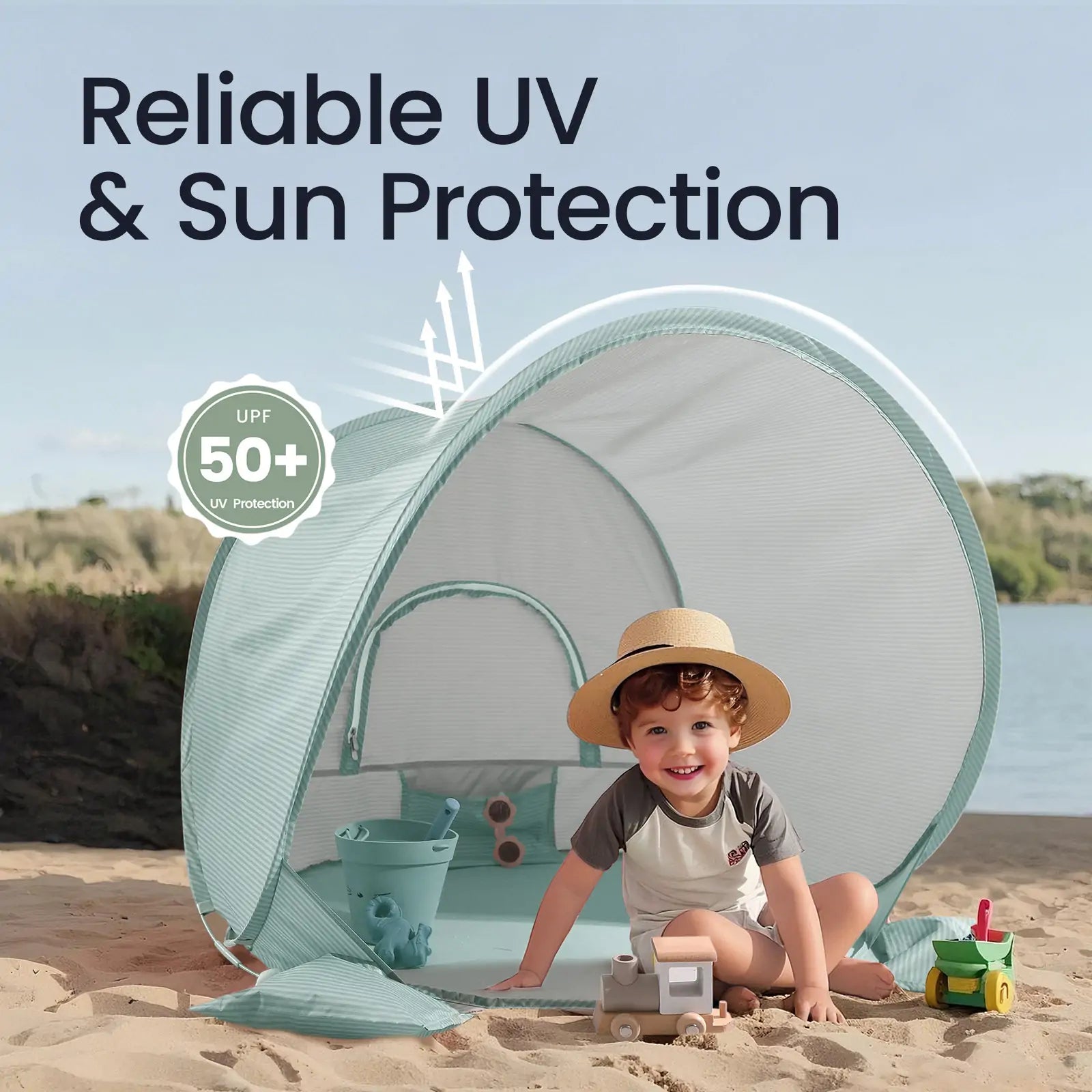 Tiny Land® One-Stop Beach Toy & Tent Set