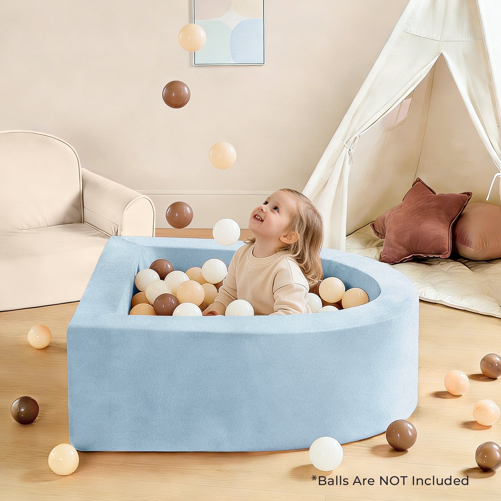 Tiny Land® PlayNest Soft Foam Ball Pit - Balls Not Included