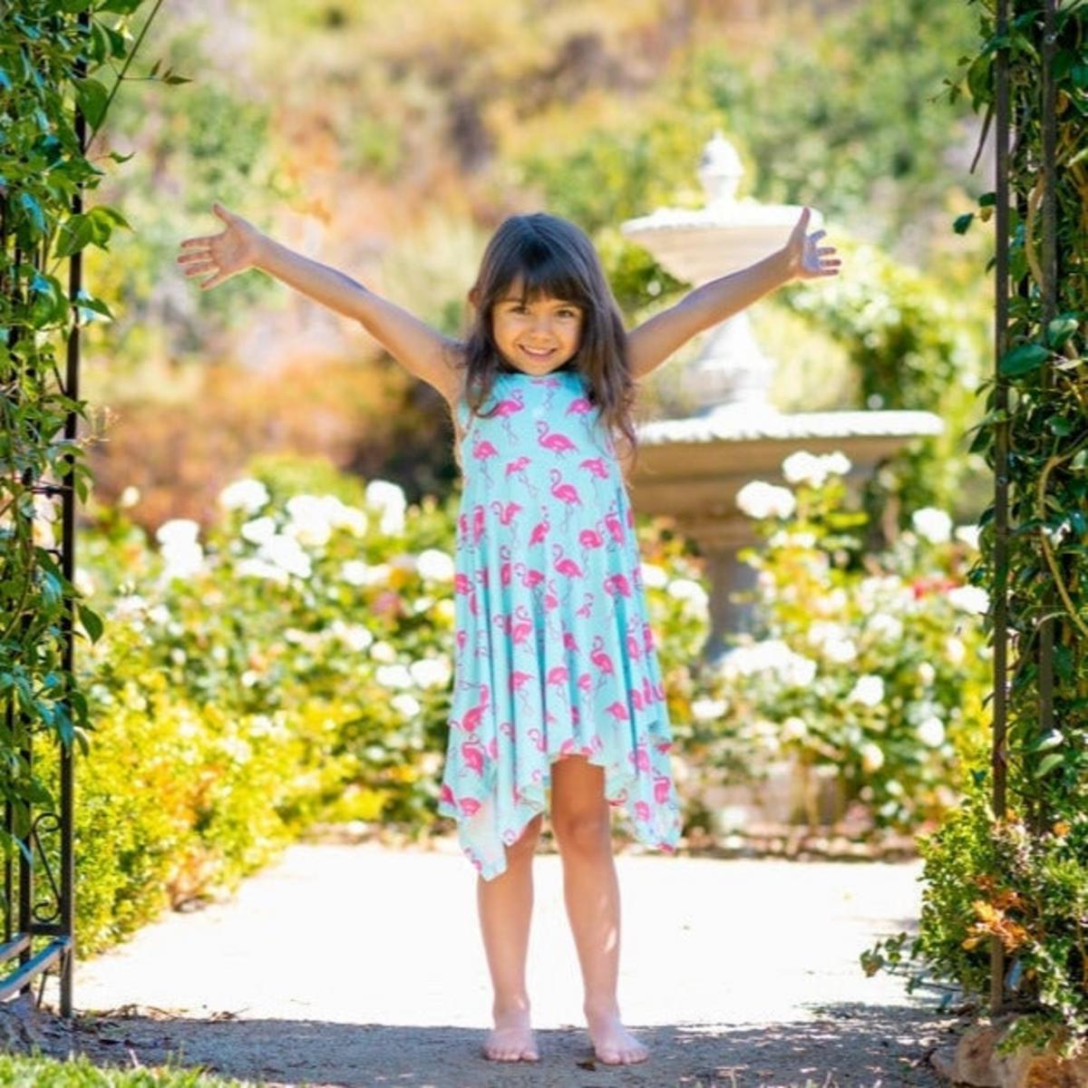 Emma's Racerback Dress - Flamingo Aqua