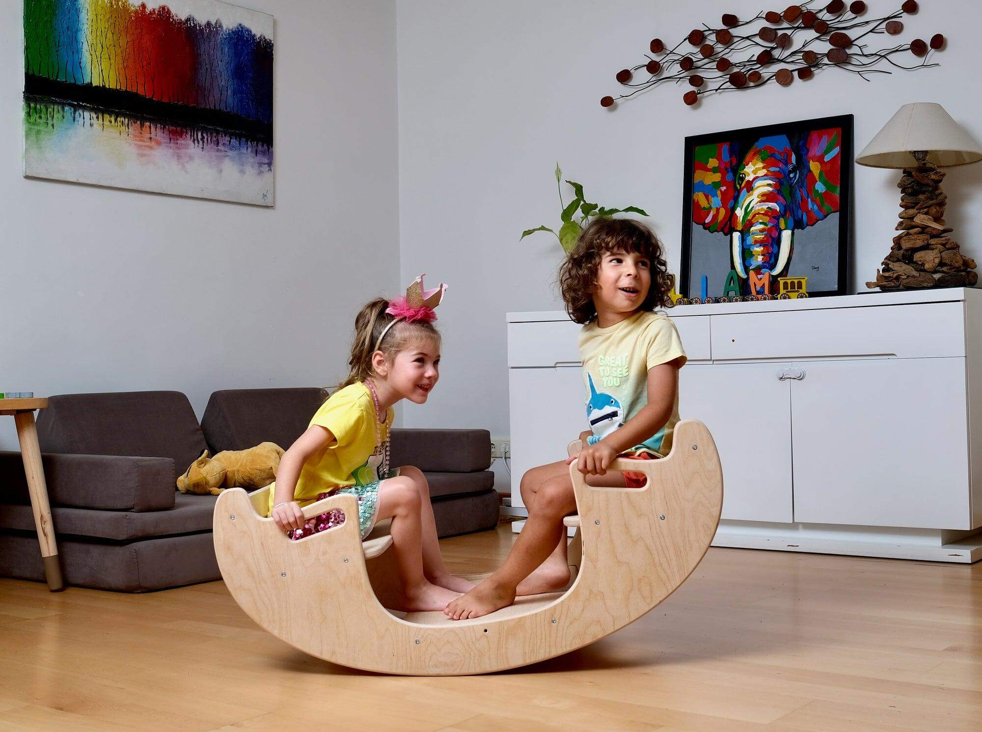 Montessori Wooden Seesaw & Table Chair Set | Eco-Friendly Kids Furniture - Kidodido