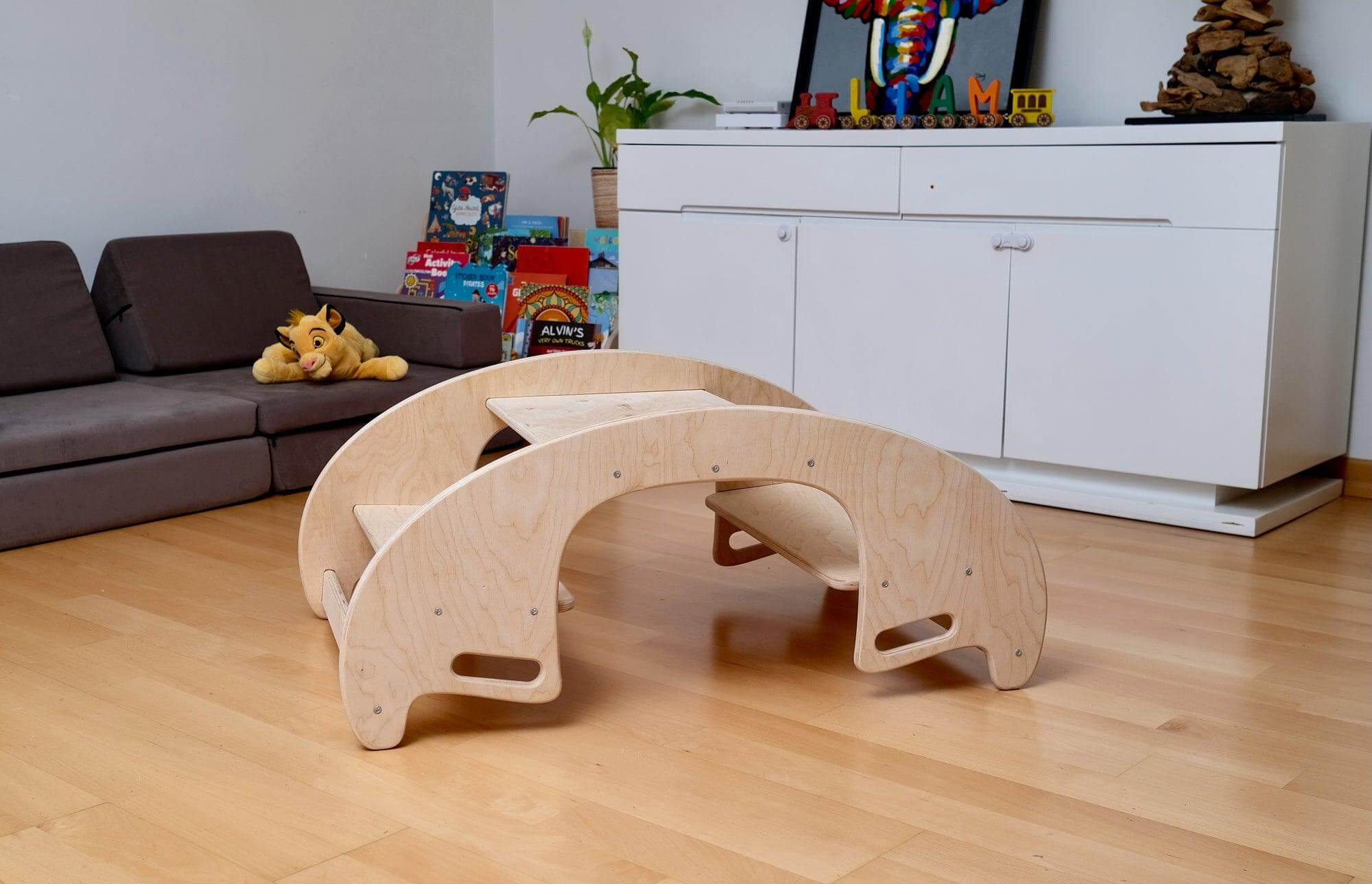 Montessori Wooden Seesaw & Table Chair Set | Eco-Friendly Kids Furniture - Kidodido